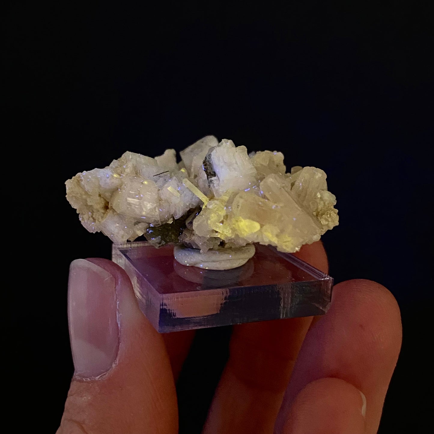 Pink Fluorapatite (Pakistan), UV reactive fluorapatite, natural pink apatite, terminated apatite crystal, mineral specimen, rare gems