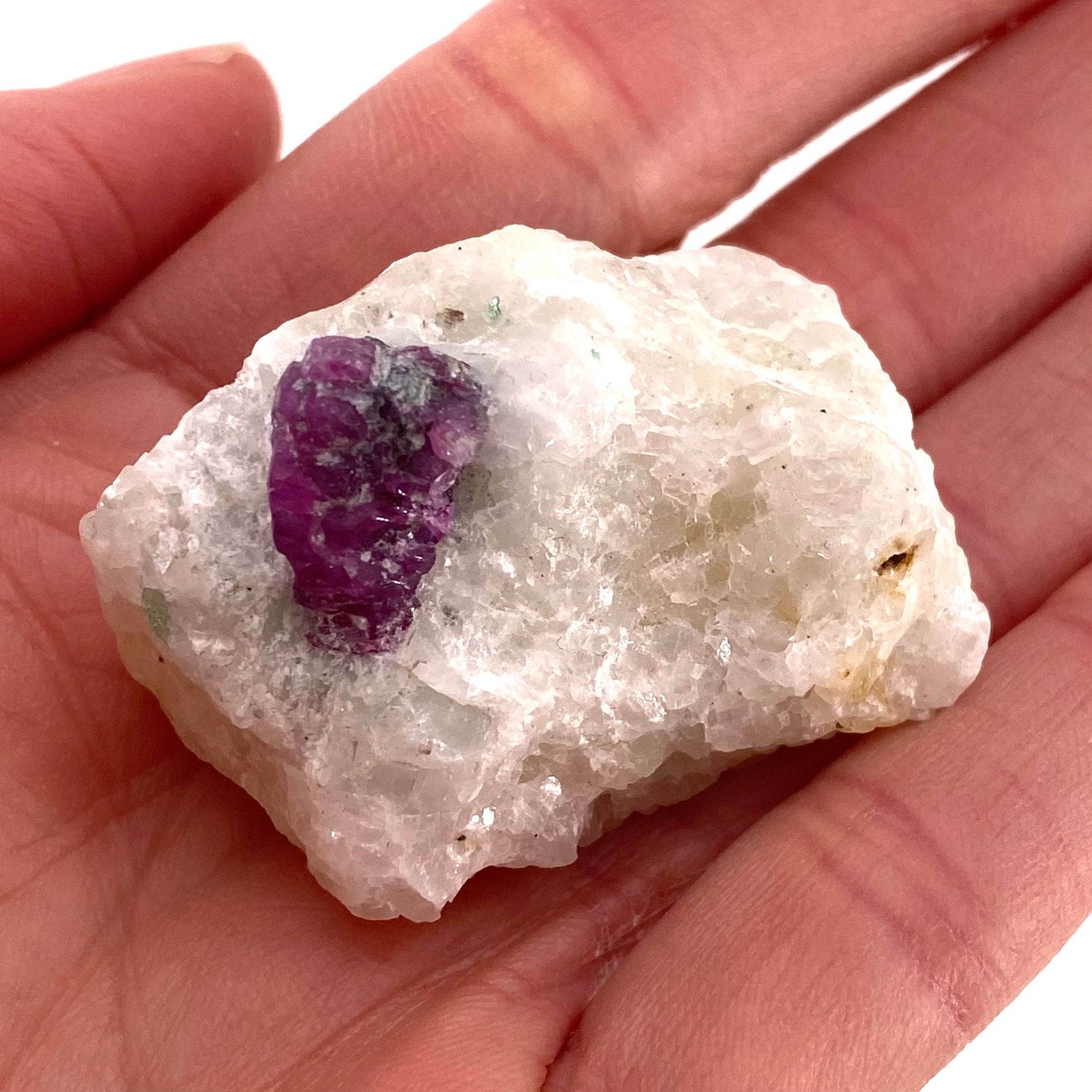 Natural Ruby on Matrix (Pakistan) | UV reactive ruby, natural red ruby, red ruby, authentic ruby, corundum var. ruby, mineral specimen