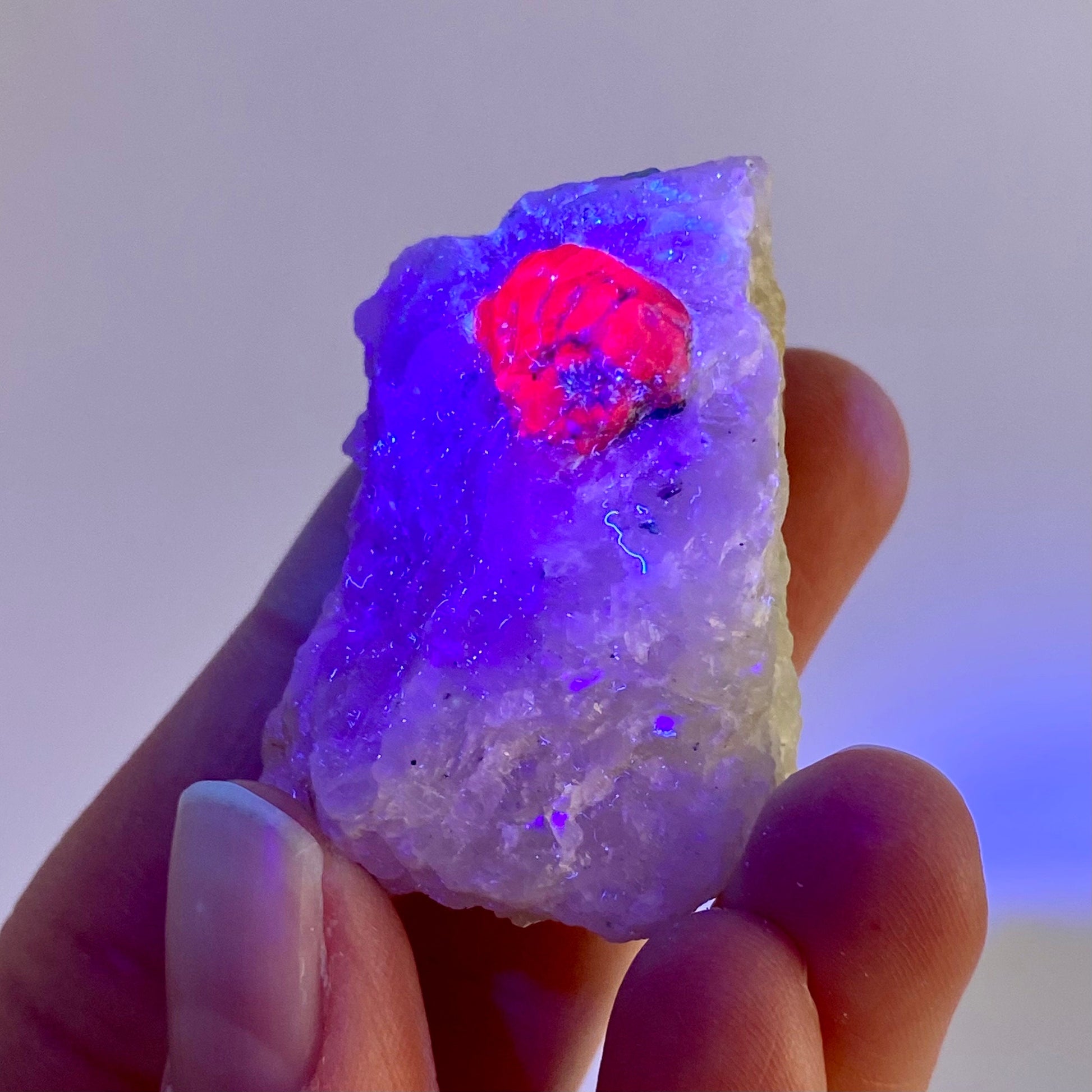 Natural Ruby on Matrix (Pakistan) | UV reactive ruby, natural red ruby, red ruby, authentic ruby, corundum var. ruby, mineral specimen