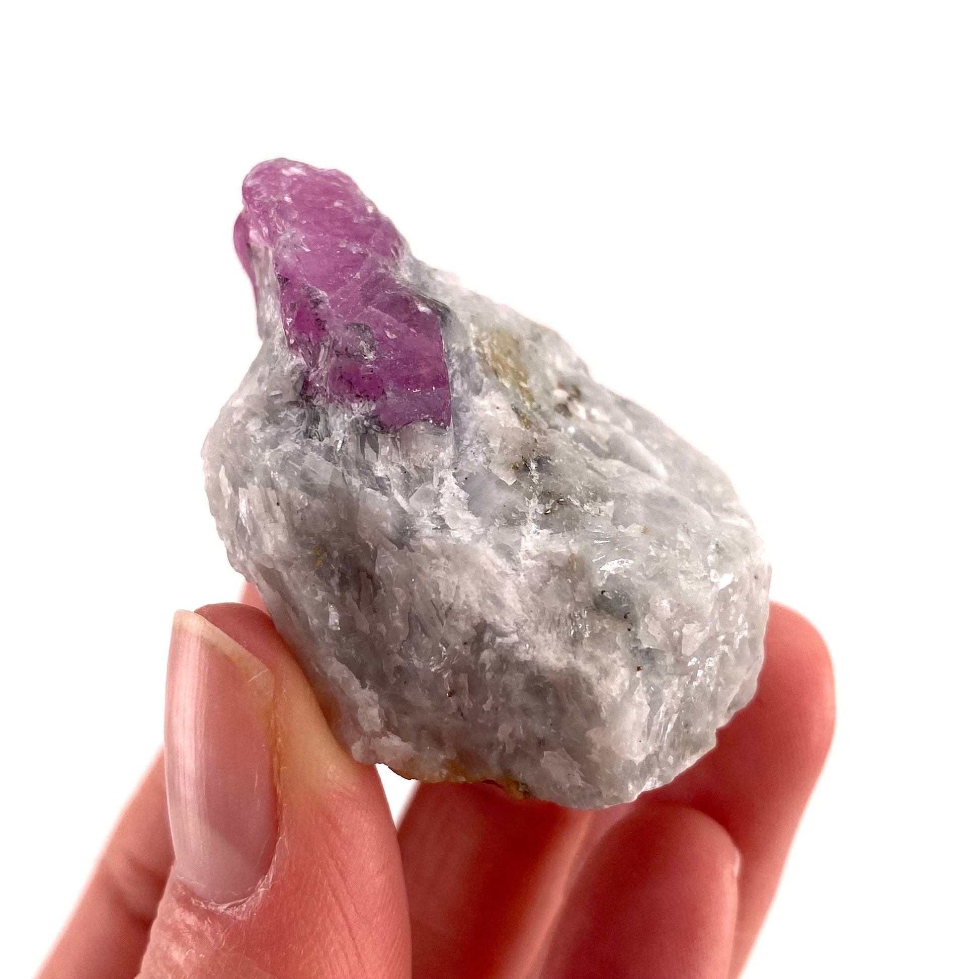 Natural Ruby on Matrix (Pakistan) | UV reactive ruby, natural red ruby, red ruby, authentic ruby, corundum var. ruby, mineral specimen