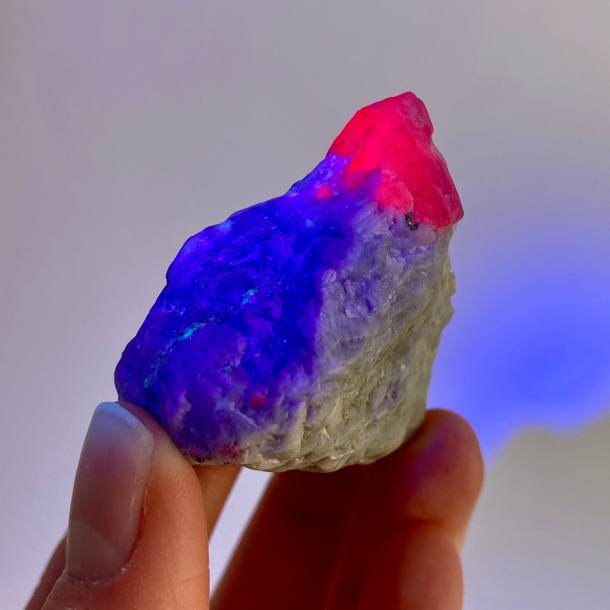 Natural Ruby on Matrix (Pakistan) | UV reactive ruby, natural red ruby, red ruby, authentic ruby, corundum var. ruby, mineral specimen