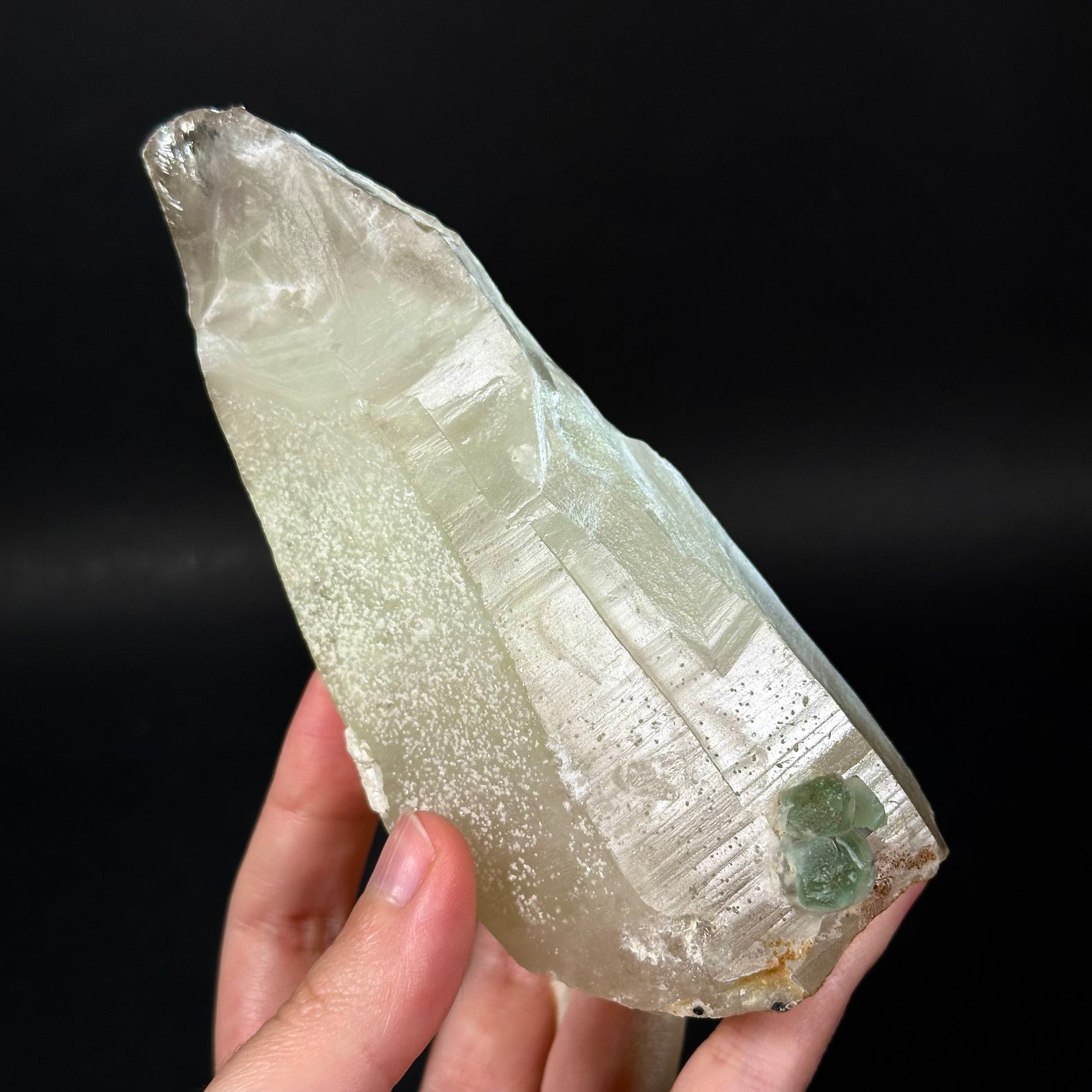 Fluorite on Smoky Quartz (Namibia), green fluorite on quartz, smoky quartz crystal, rare minerals, rare crystals