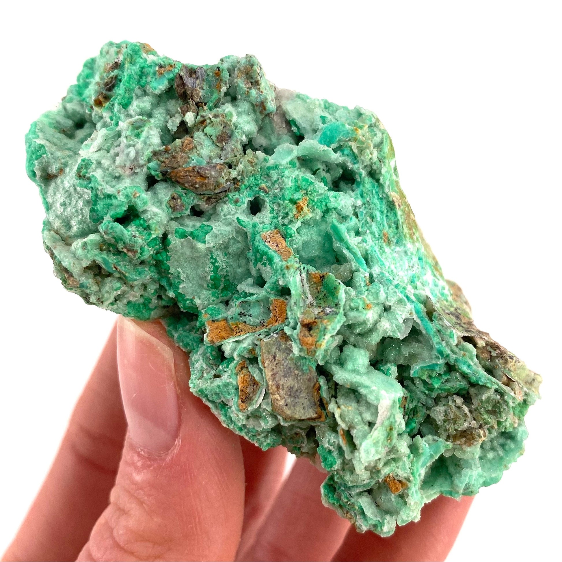 Druzy Mint Chrysoprase (Indonesia) | mint chrysoprase, druzy chrysoprase, druzy crystal, mineral specimen, crystals
