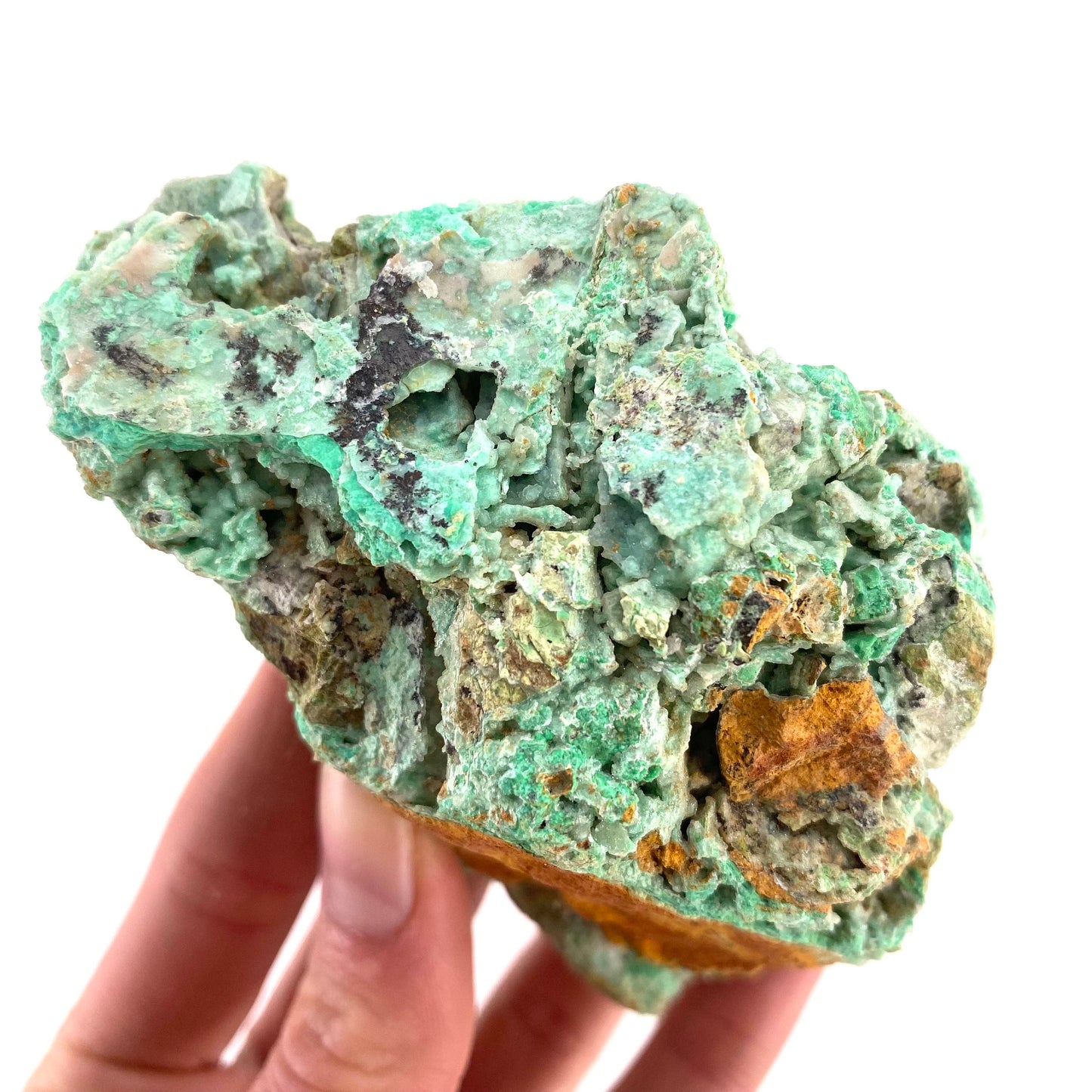 Druzy Mint Chrysoprase (Indonesia) | mint chrysoprase, druzy chrysoprase, druzy crystal, mineral specimen, crystals