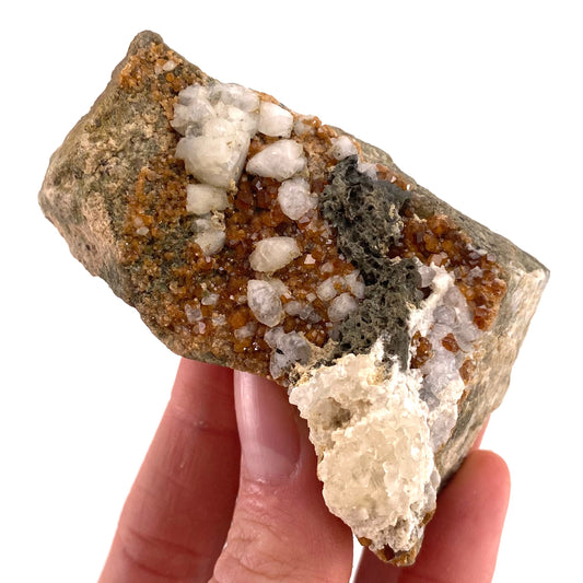 Spessartine Garnet (Pakistan) | raw garnet crystal, garnet crystal, rare crystals, orange garnet, mineral specimen