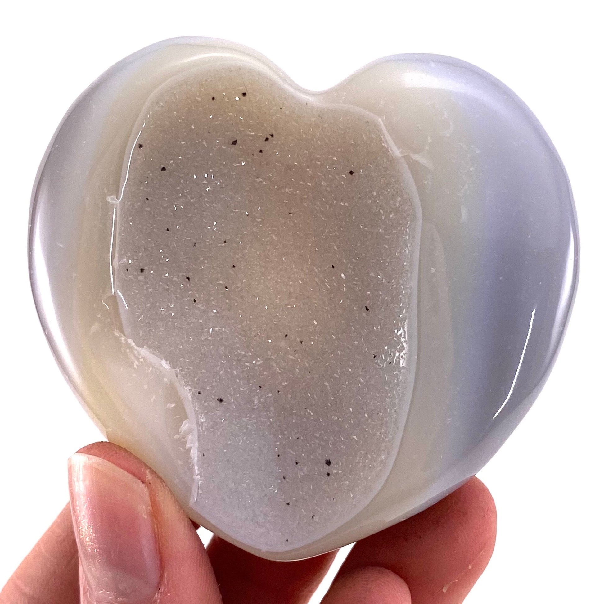 Agate Heart, Druzy Agate heart, polished crystal heart, agate geode heart, crystal heart