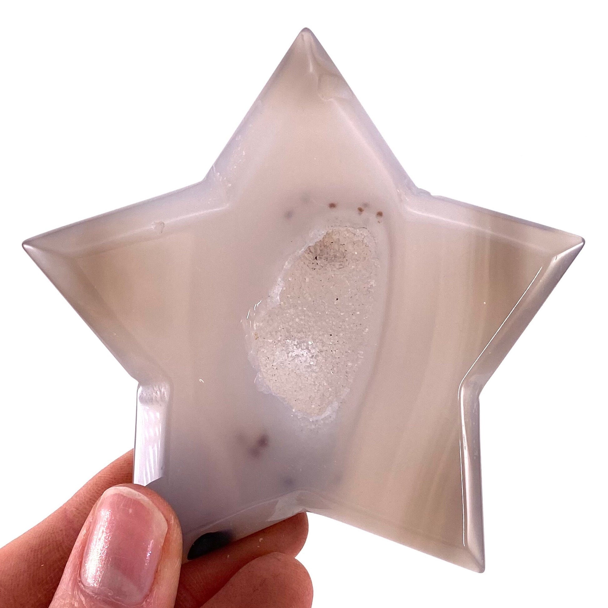 Agate Star, Druzy Agate Star, polished crystal star, agate geode star, crystal star