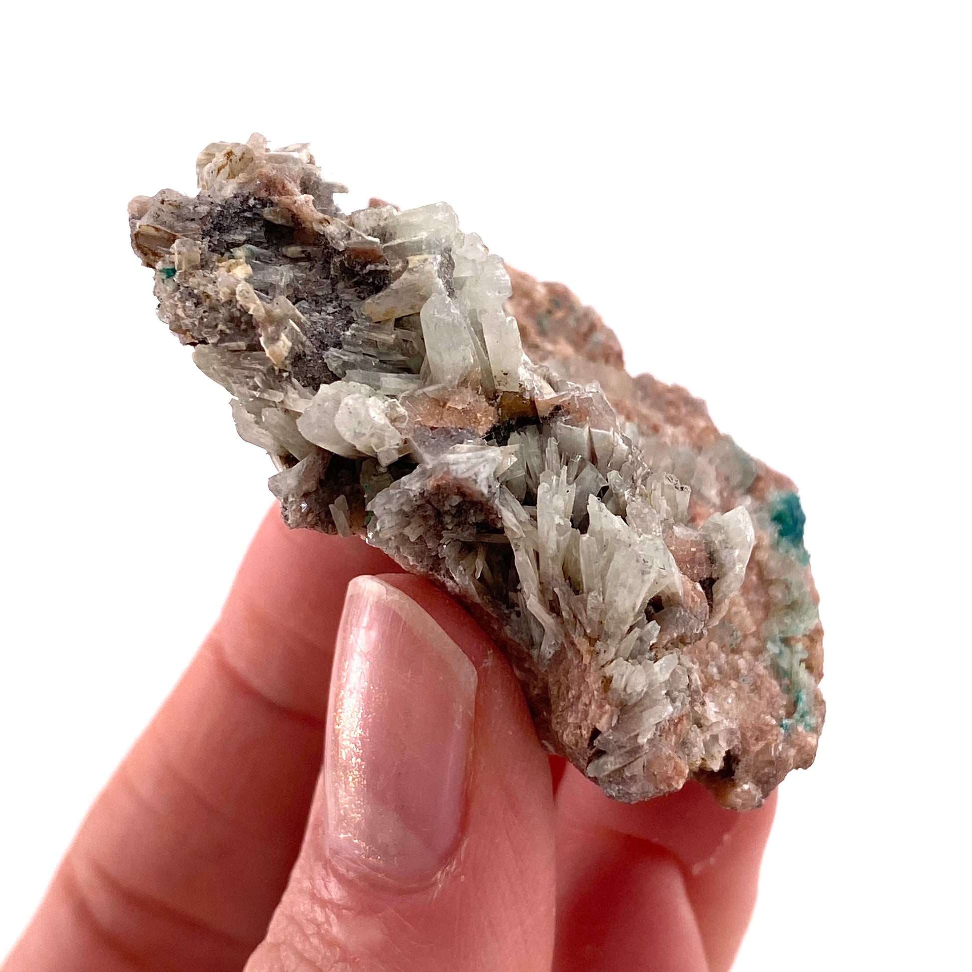 Rare! Baryte with Malachite Specimen (Congo) | barite specimen, baryte crystal, barite crystal