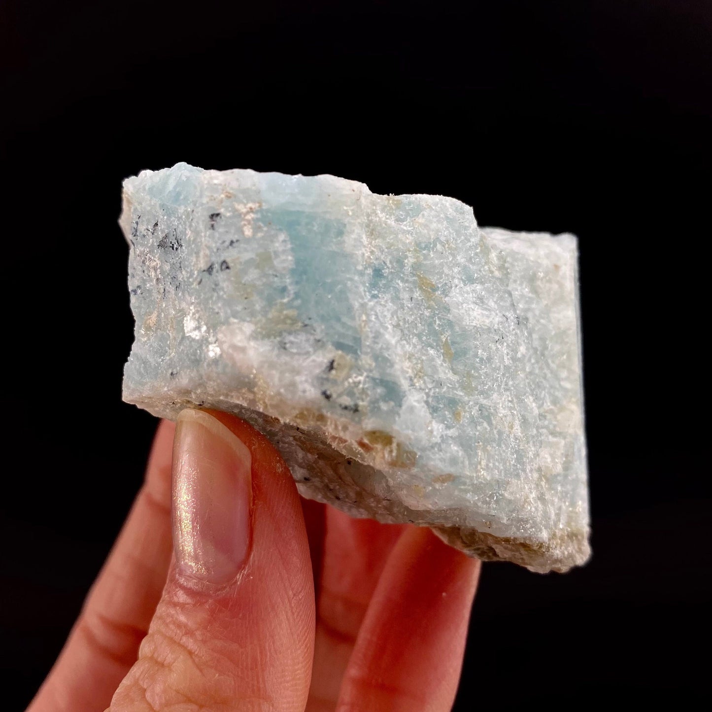 Aquamarine with Muscovite (Pakistan) | terminated Aquamarine, raw Aquamarine, natural Aquamarine crystal, aquamarine specimen