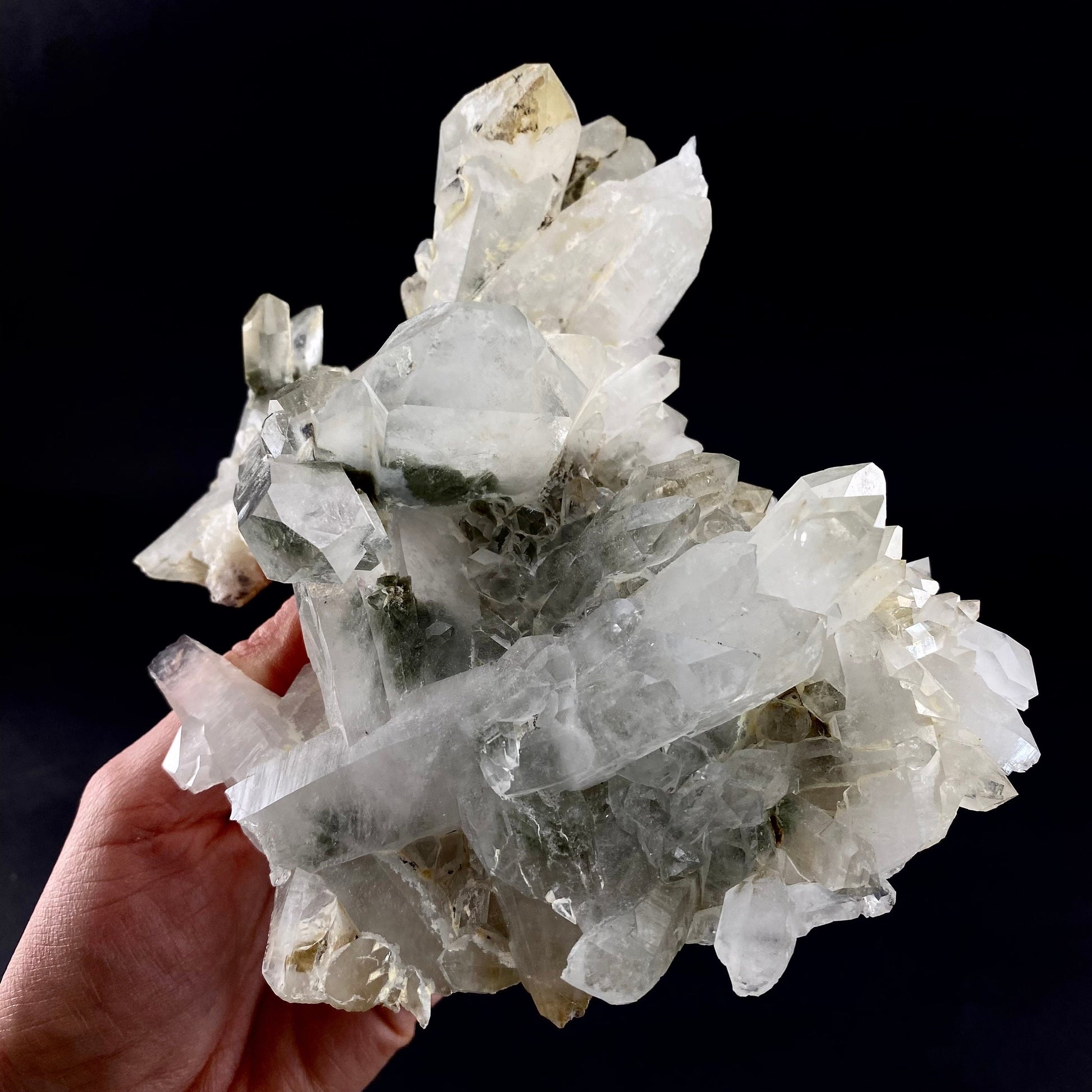 Chlorite Quartz (Pakistan) | green phantom quartz, chlorite quartz, green chlorite quartz