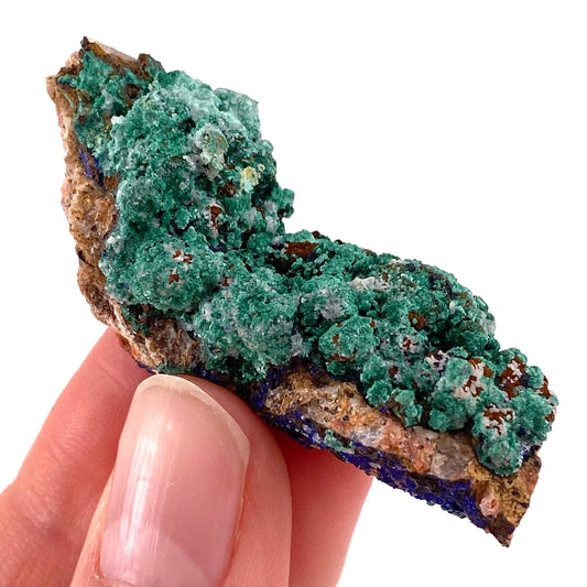Raw Azurite with Malachite (Morocco), raw azurite, azurite specimen