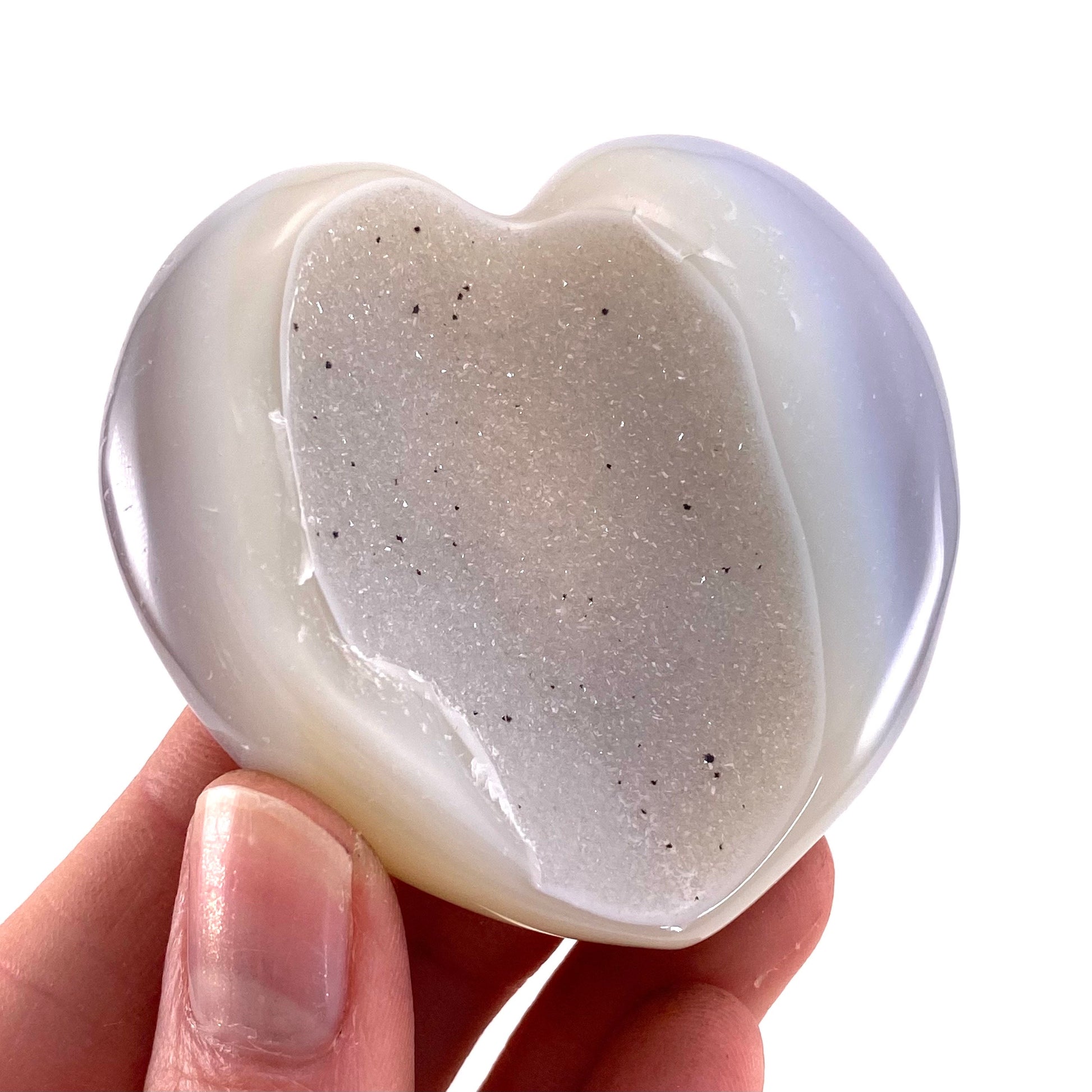 Agate Heart, Druzy Agate heart, polished crystal heart, agate geode heart, crystal heart