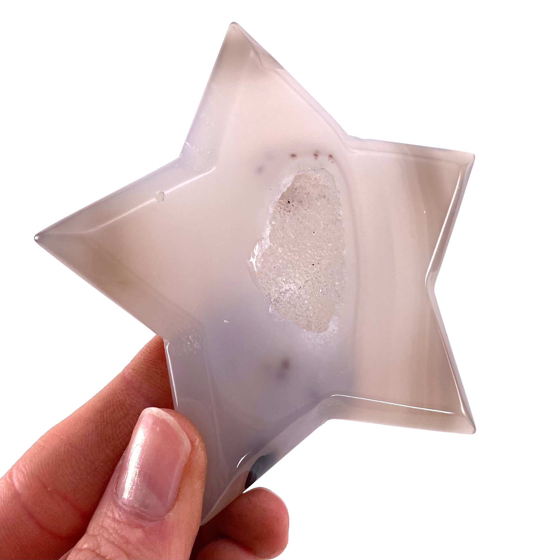 Agate Star, Druzy Agate Star, polished crystal star, agate geode star, crystal star