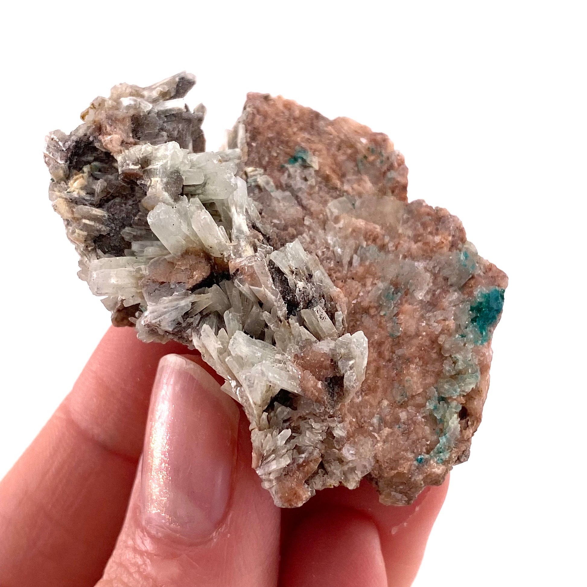 Rare! Baryte with Malachite Specimen (Congo) | barite specimen, baryte crystal, barite crystal