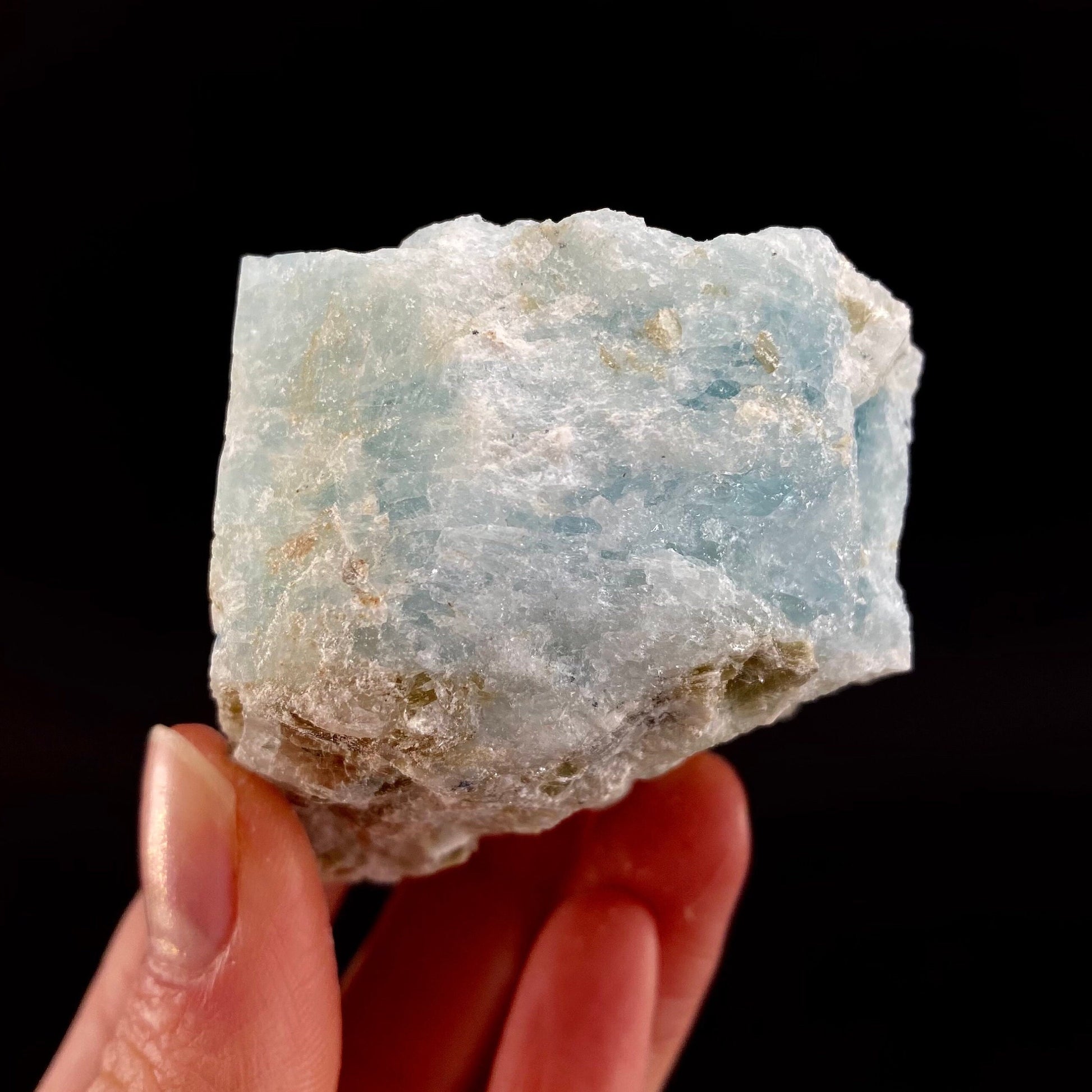 Aquamarine with Muscovite (Pakistan) | terminated Aquamarine, raw Aquamarine, natural Aquamarine crystal, aquamarine specimen