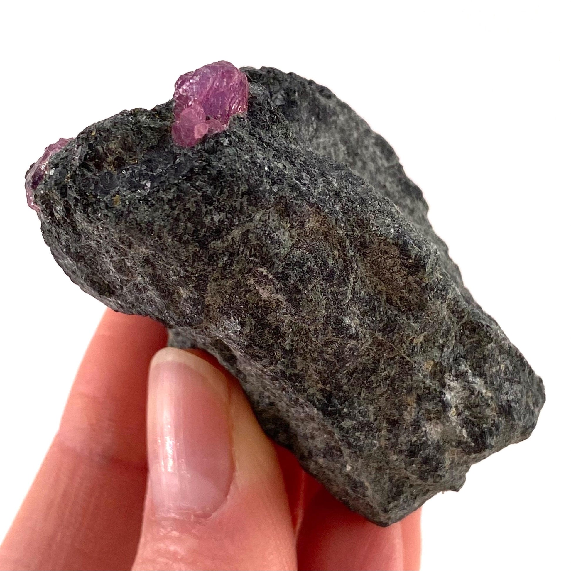 Natural Ruby on Matrix (Tanzania) | UV reactive Ruby, natural red ruby, red ruby, authentic ruby, corundum var. ruby, mineral specimen
