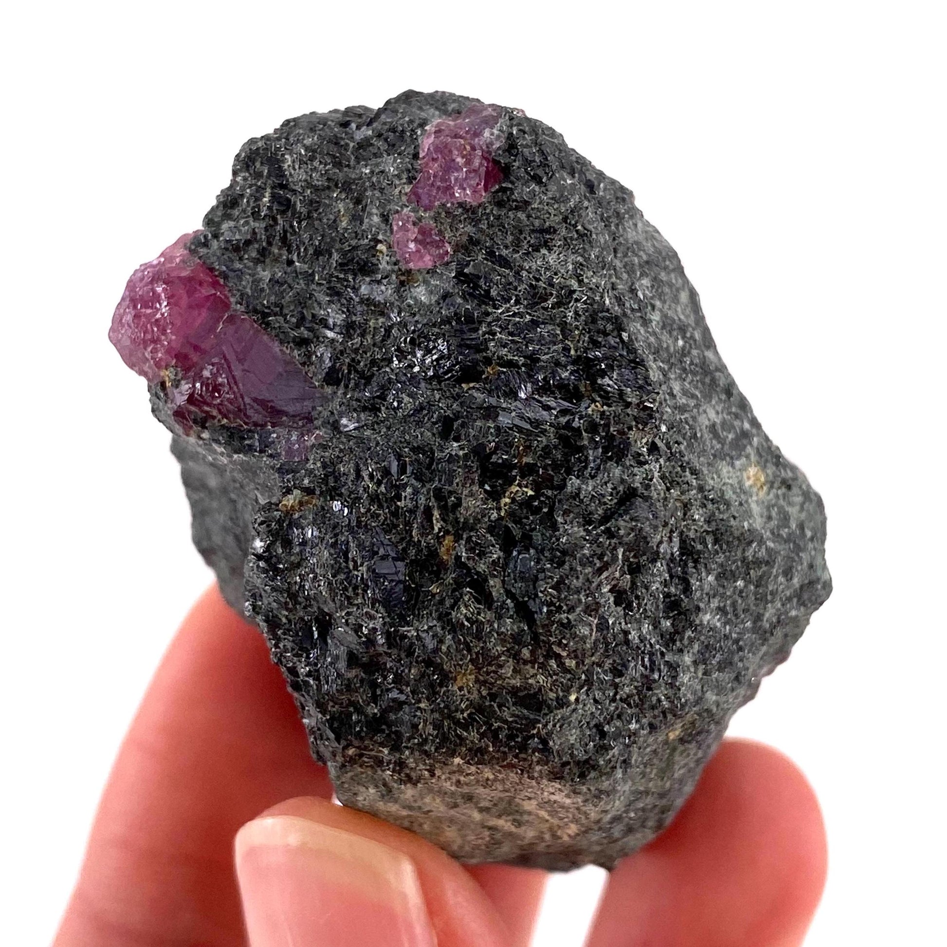 Natural Ruby on Matrix (Tanzania) | UV reactive Ruby, natural red ruby, red ruby, authentic ruby, corundum var. ruby, mineral specimen