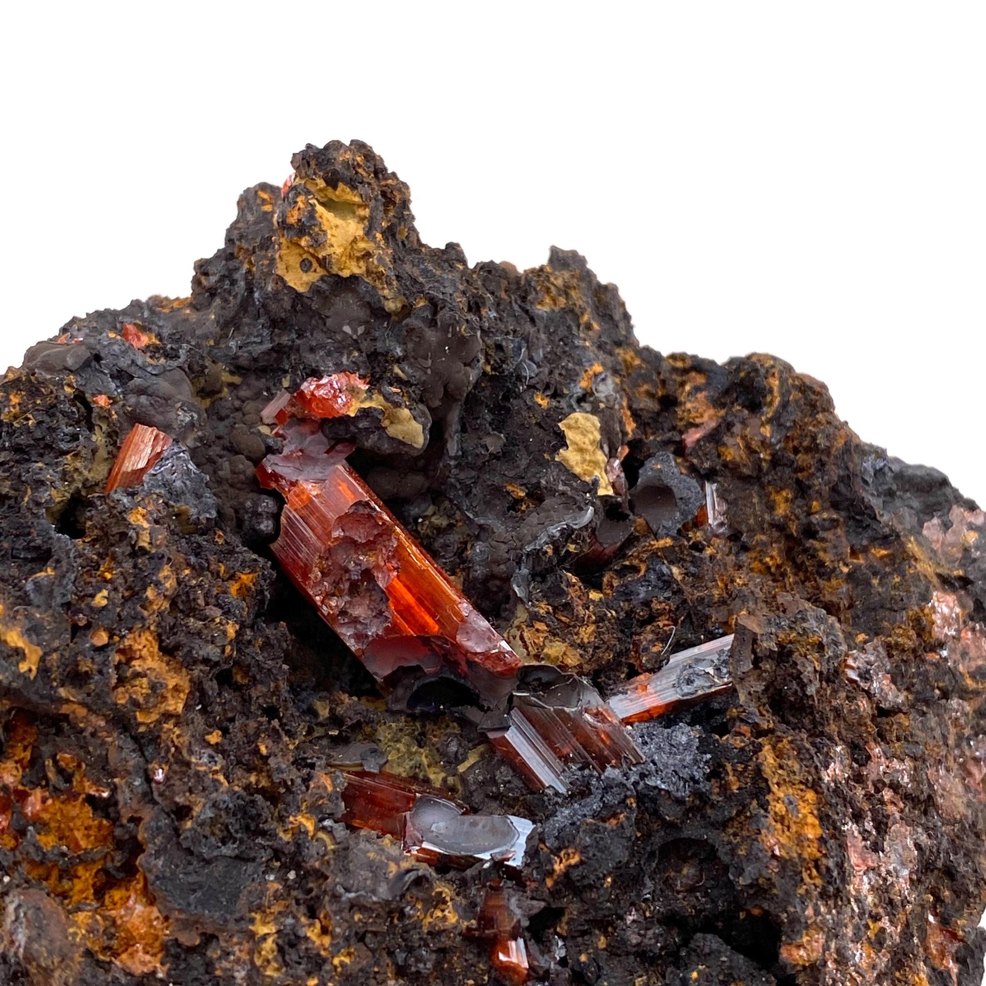 Crocoite Specimen (Australia), raw crocoite, crocoite crystal, orange crocoite, mineral specimen, rare minerals