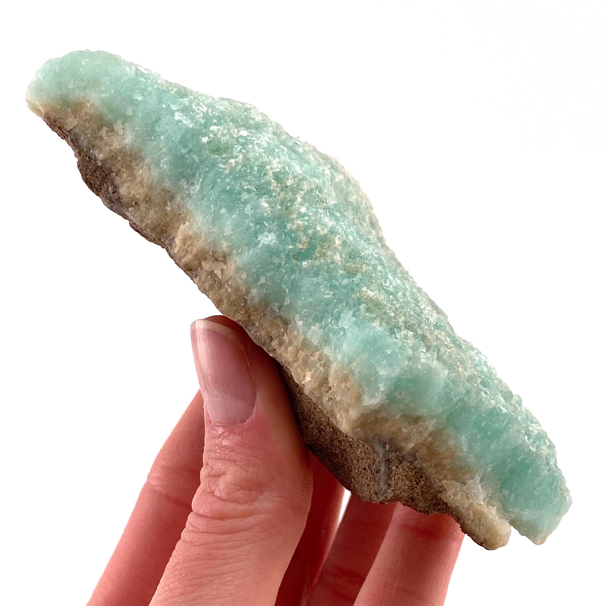 Blue Aragonite (Afghanistan), blue aragonite specimen, raw aragonite, botryoidal aragonite crystal