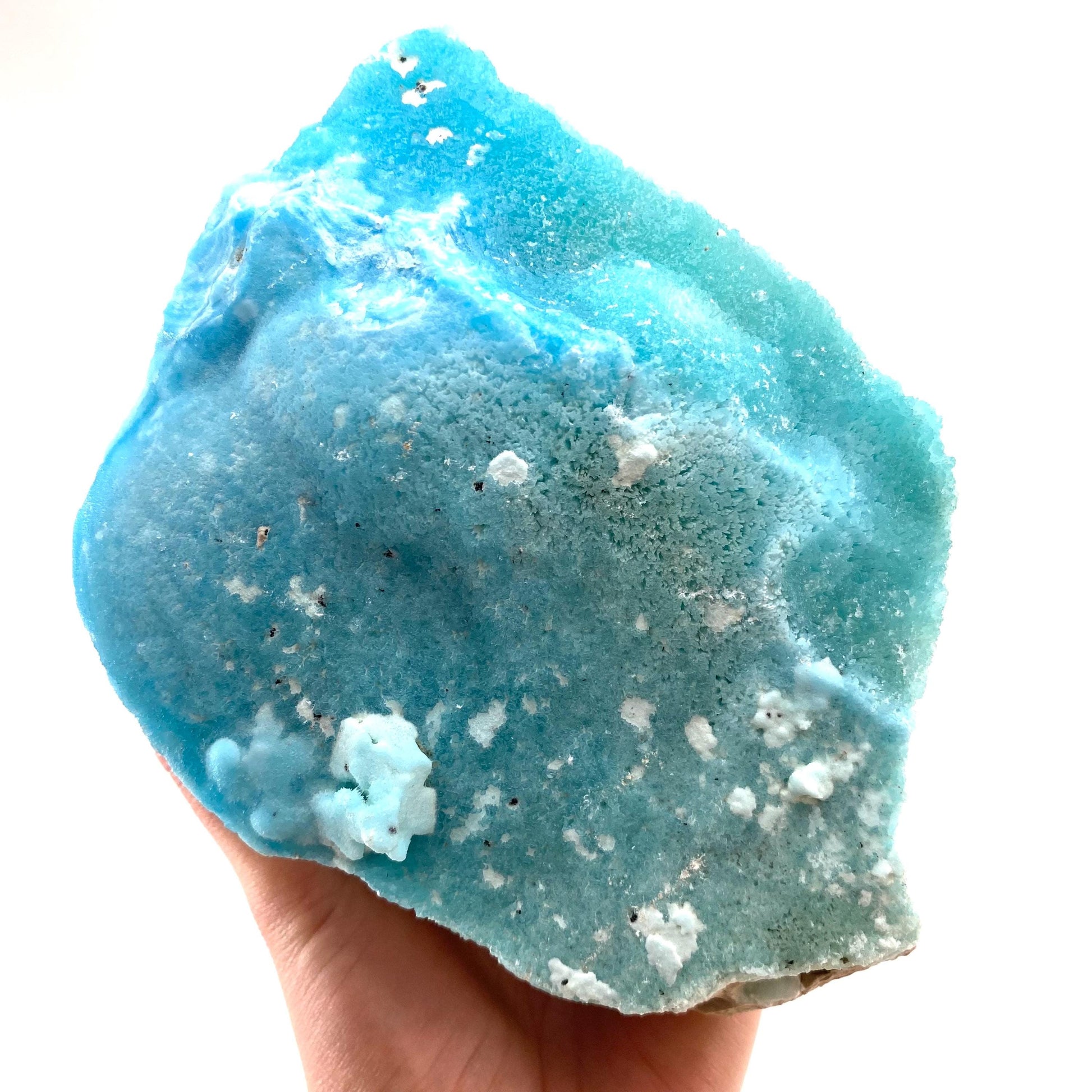 Blue Aragonite (Afghanistan), blue aragonite specimen, raw aragonite, botryoidal aragonite crystal