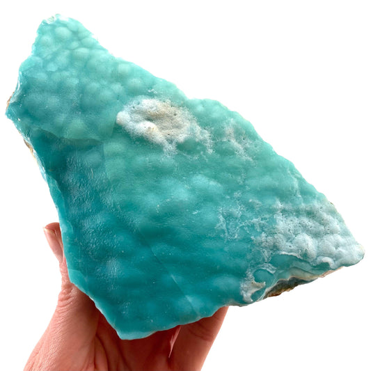 Blue Aragonite (Afghanistan), blue aragonite specimen, raw aragonite, botryoidal aragonite crystal