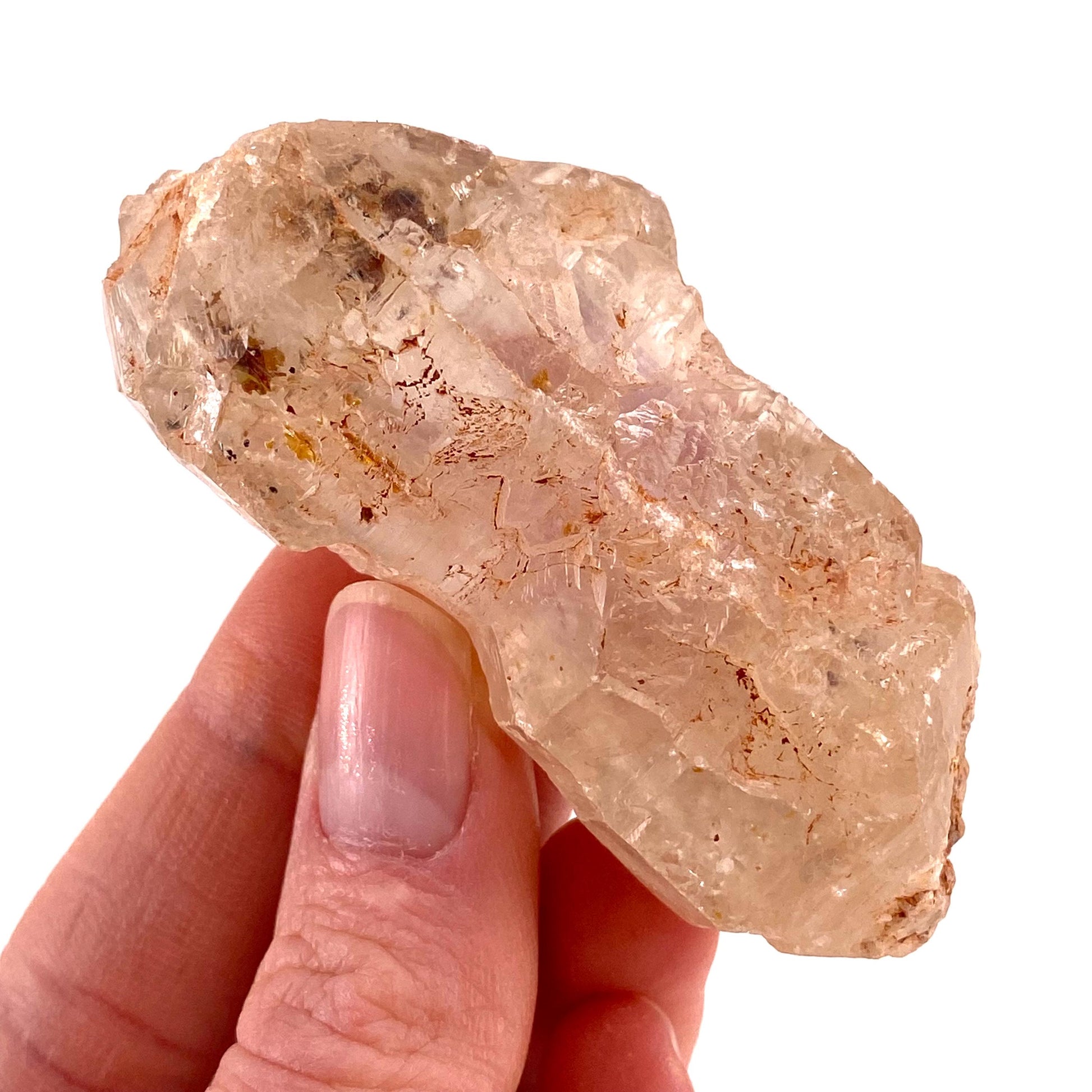 UV Reactive Petroleum Quartz Point (Madagascar) | natural petroleum quartz crystal, UV reactive crystal, enhydro quartz, firefly quartz