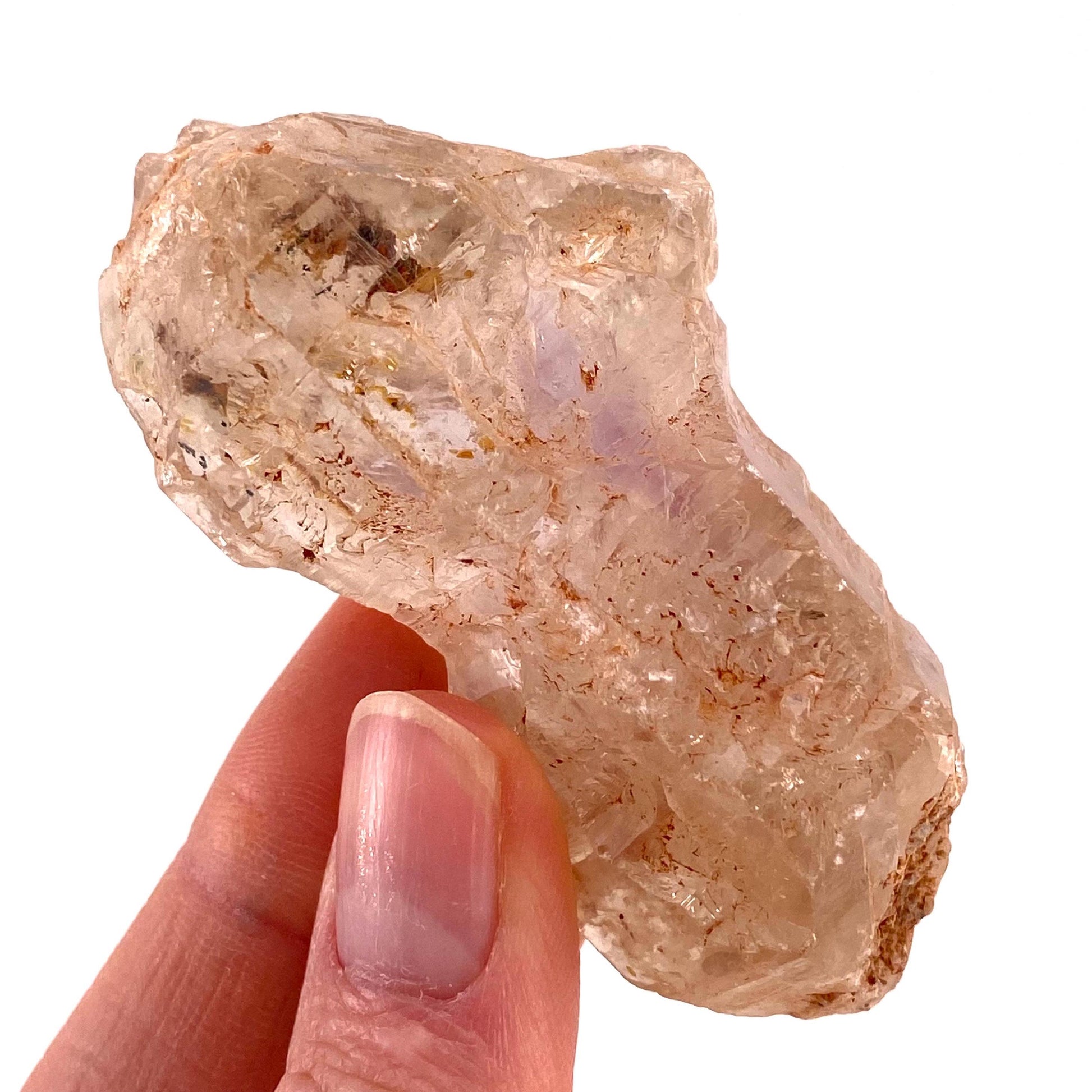 UV Reactive Petroleum Quartz Point (Madagascar) | natural petroleum quartz crystal, UV reactive crystal, enhydro quartz, firefly quartz