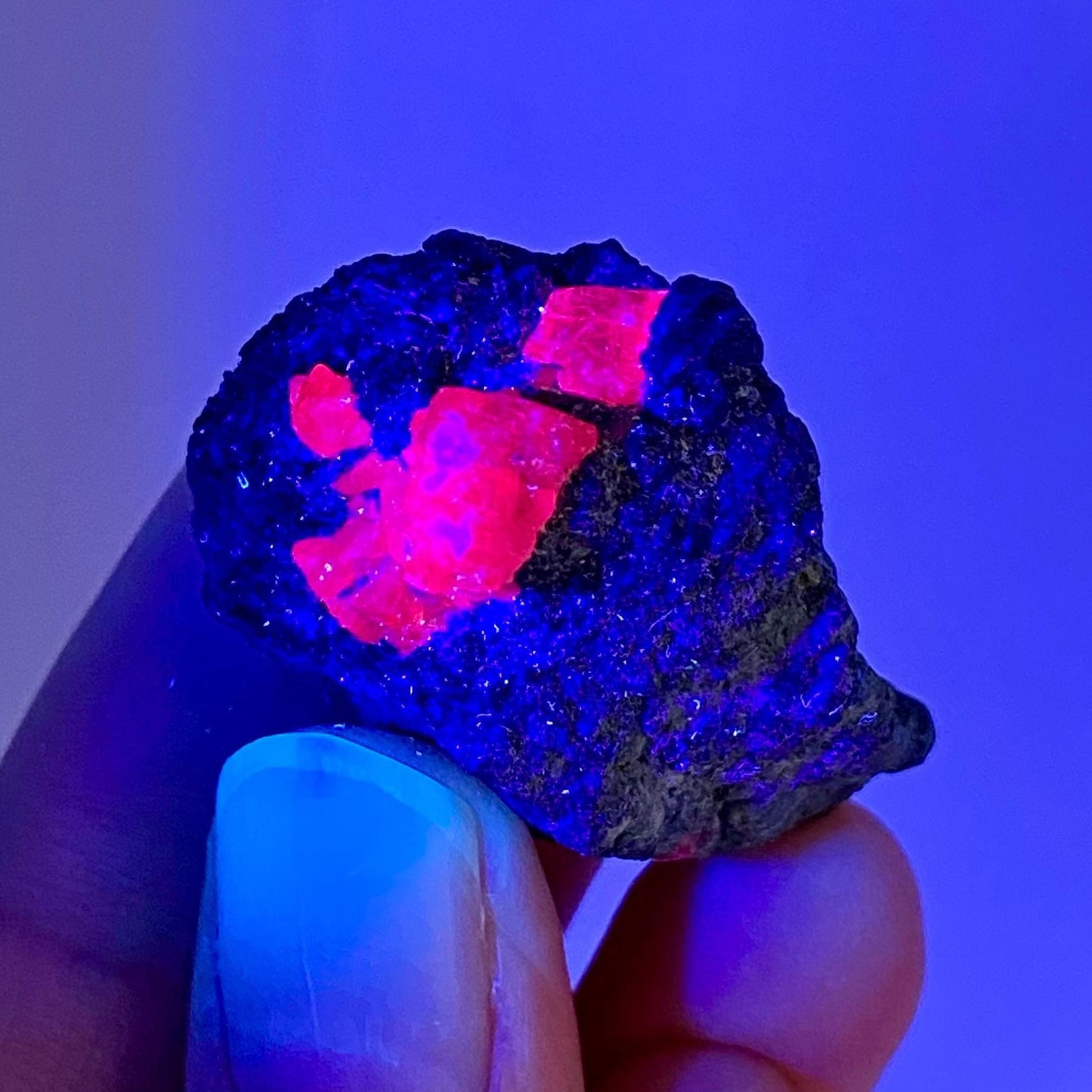Natural Ruby on Matrix (Tanzania) | UV reactive Ruby, natural red ruby, red ruby, authentic ruby, corundum var. ruby, mineral specimen