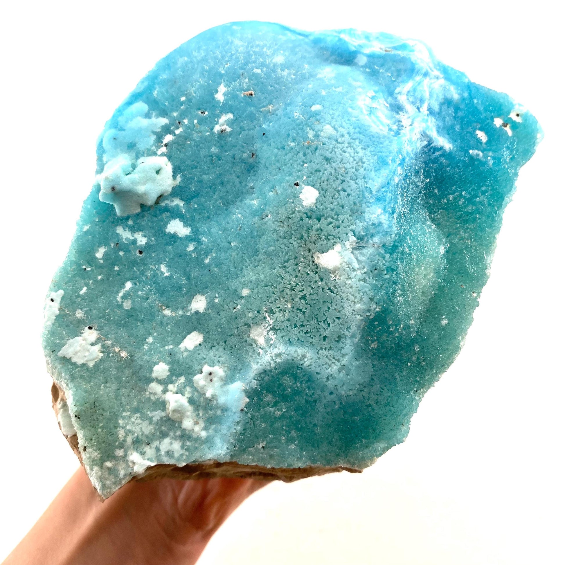 Blue Aragonite (Afghanistan), blue aragonite specimen, raw aragonite, botryoidal aragonite crystal