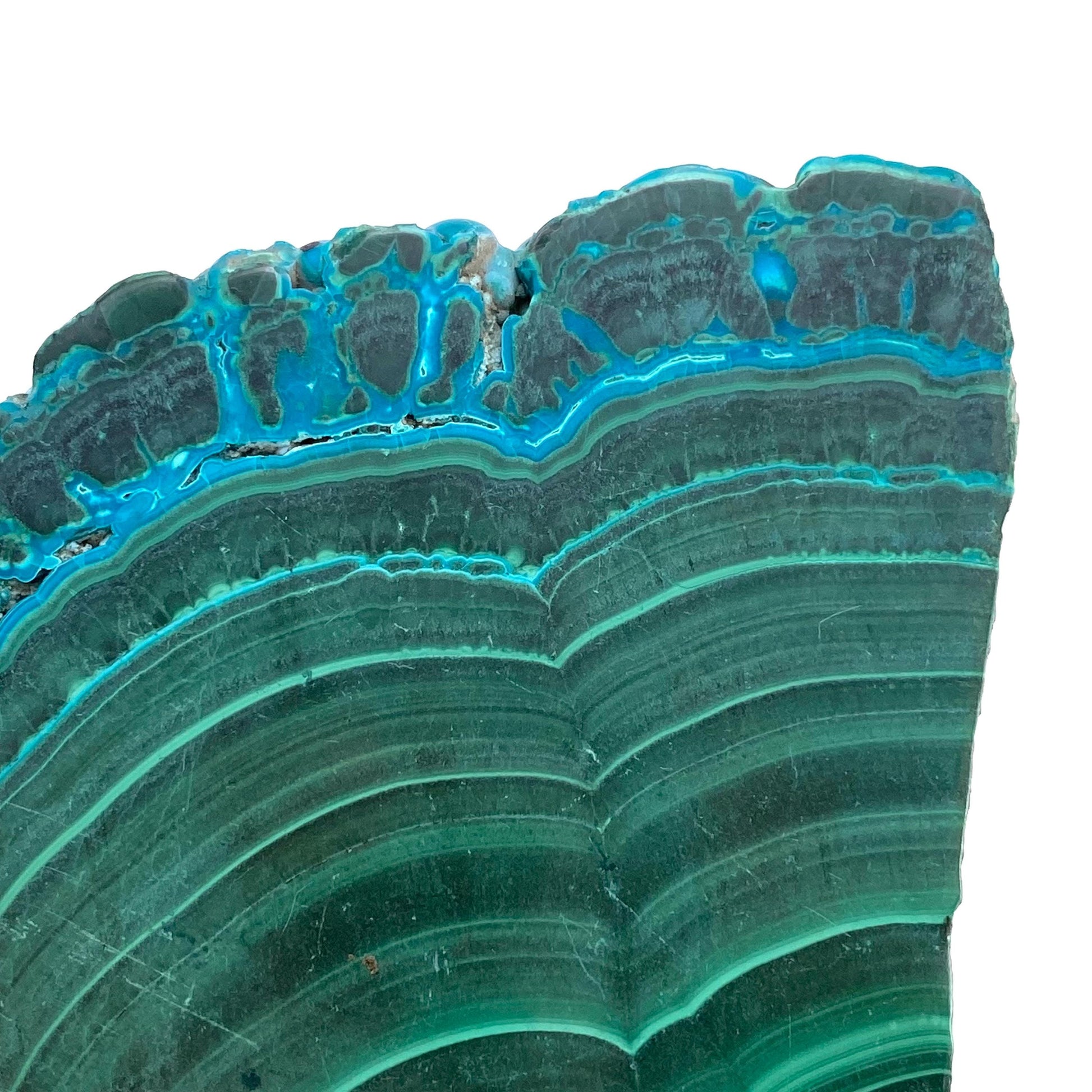 Malachite & Chrysocolla Slice (Congo), natural malachite, malachite slice, malachite slab, malacolla slice, polished malachite