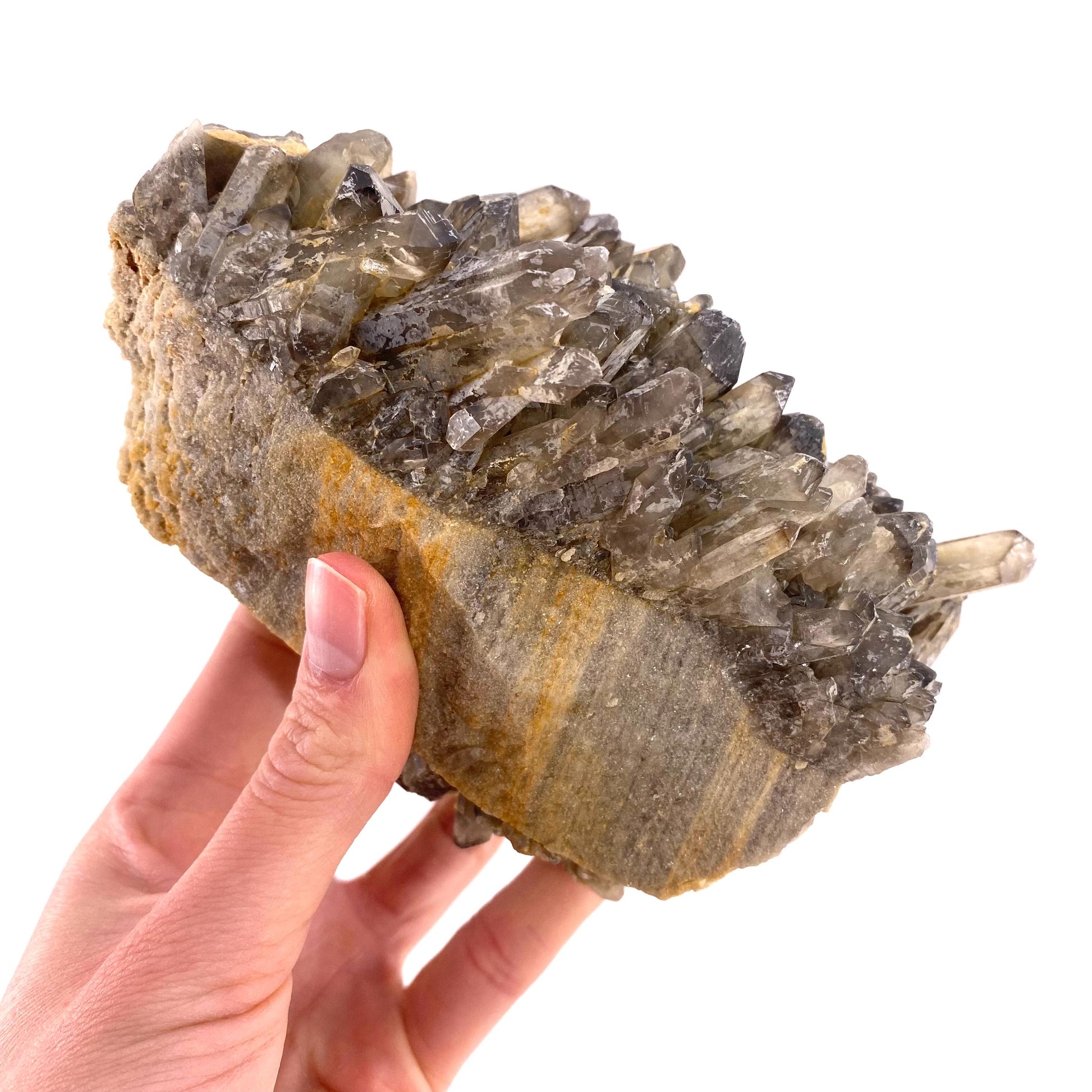 XL Smoky Quartz Cluster, irradiated smoky quartz crystal, raw smoky quartz, smoky quartz point