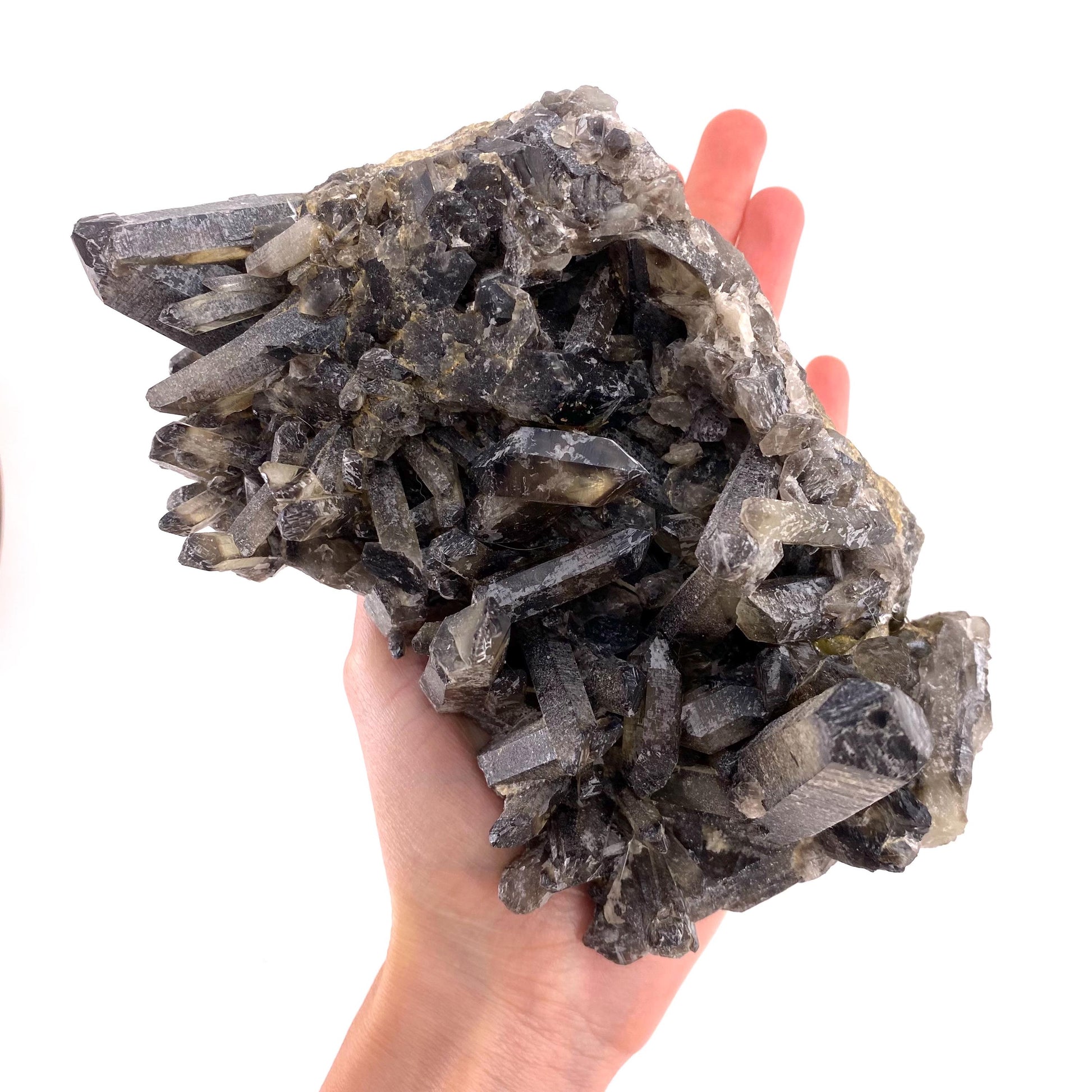 XL Smoky Quartz Cluster, irradiated smoky quartz crystal, raw smoky quartz, smoky quartz point