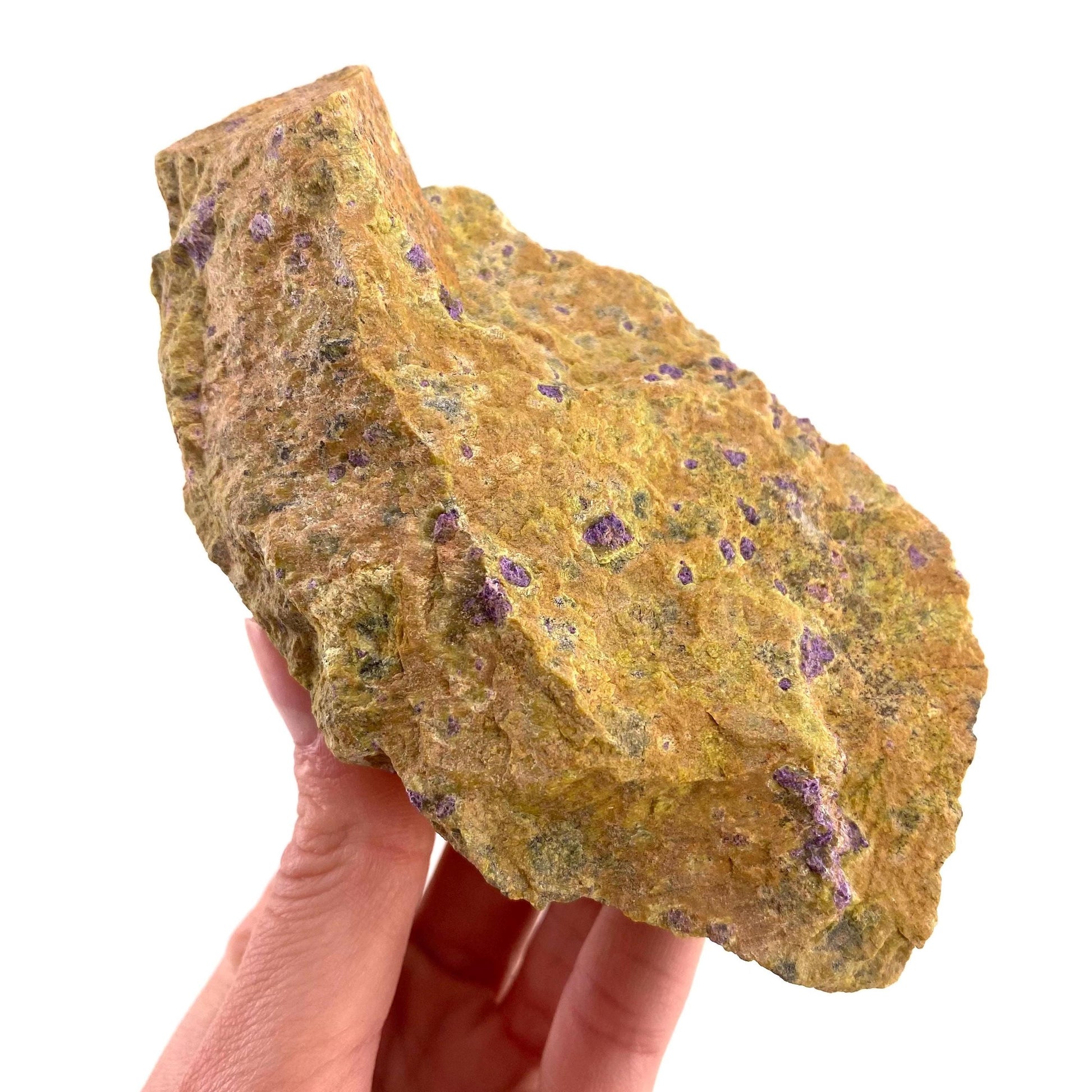 Raw Atlantisite (Tasmania) | stichtite in serpentine, serpentine, purple stichtite, stichtite