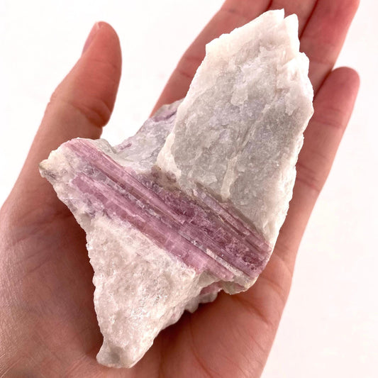Pink Tourmaline in Quartz (Namibia), raw tourmaline, rubellite, pink tourmaline, raw lepidolite