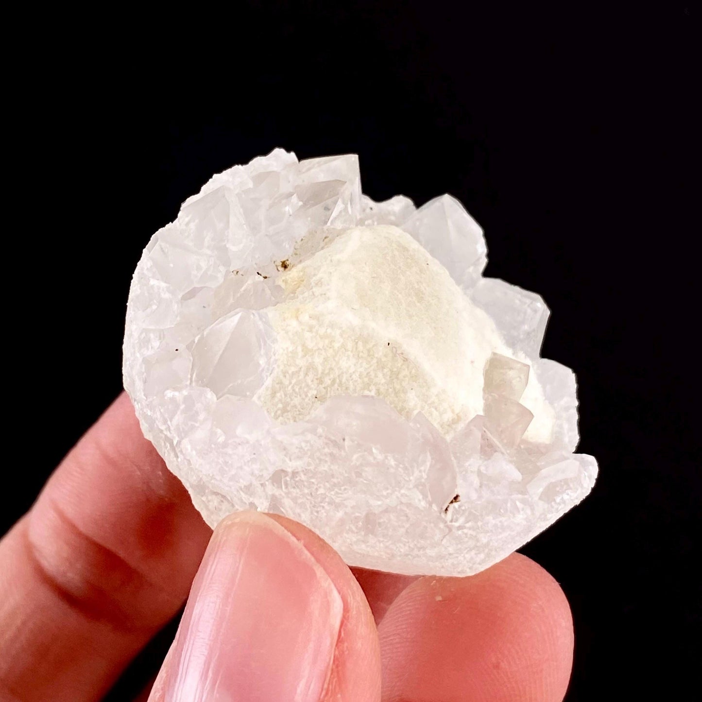 Botryoidal Fluorite on Quartz (India) | fried egg crystal, egg fluorite, fluorite crystal, mineral specimen, yellow fluorite