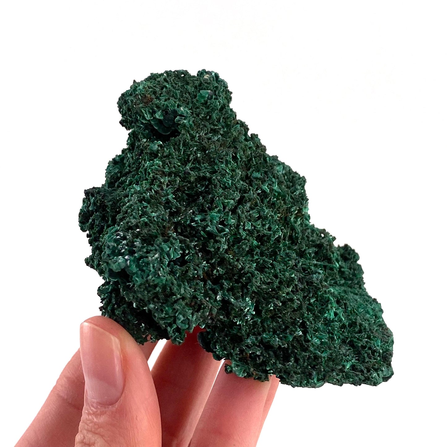 Fibrous Velvet Malachite Specimen (Congo), natural malachite, velvet malachite, malachite crystal
