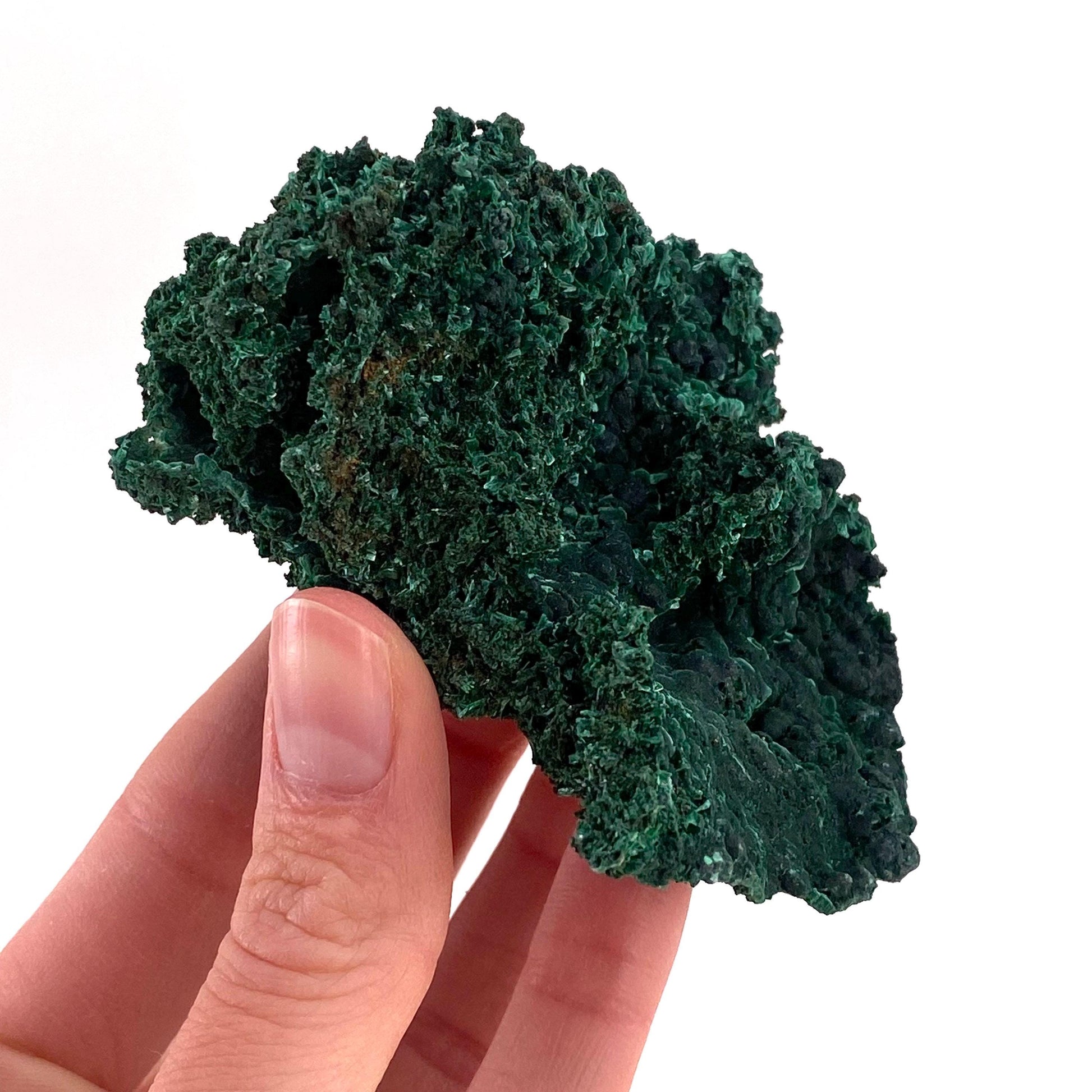 Fibrous Velvet Malachite Specimen (Congo), natural malachite, velvet malachite, malachite crystal