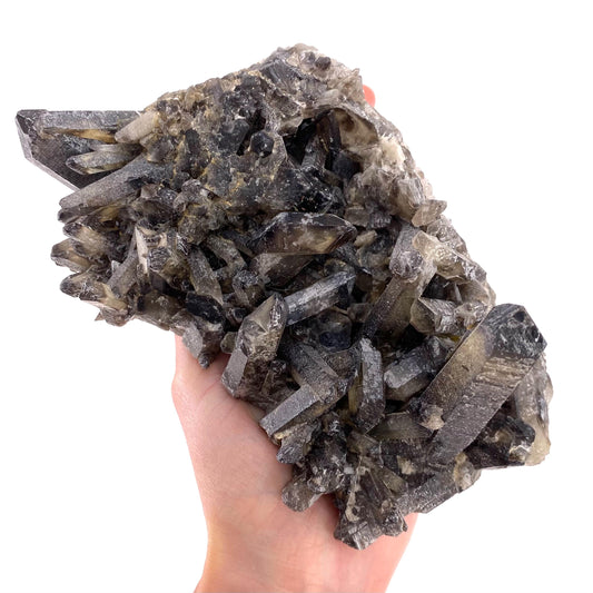 XL Smoky Quartz Cluster, irradiated smoky quartz crystal, raw smoky quartz, smoky quartz point