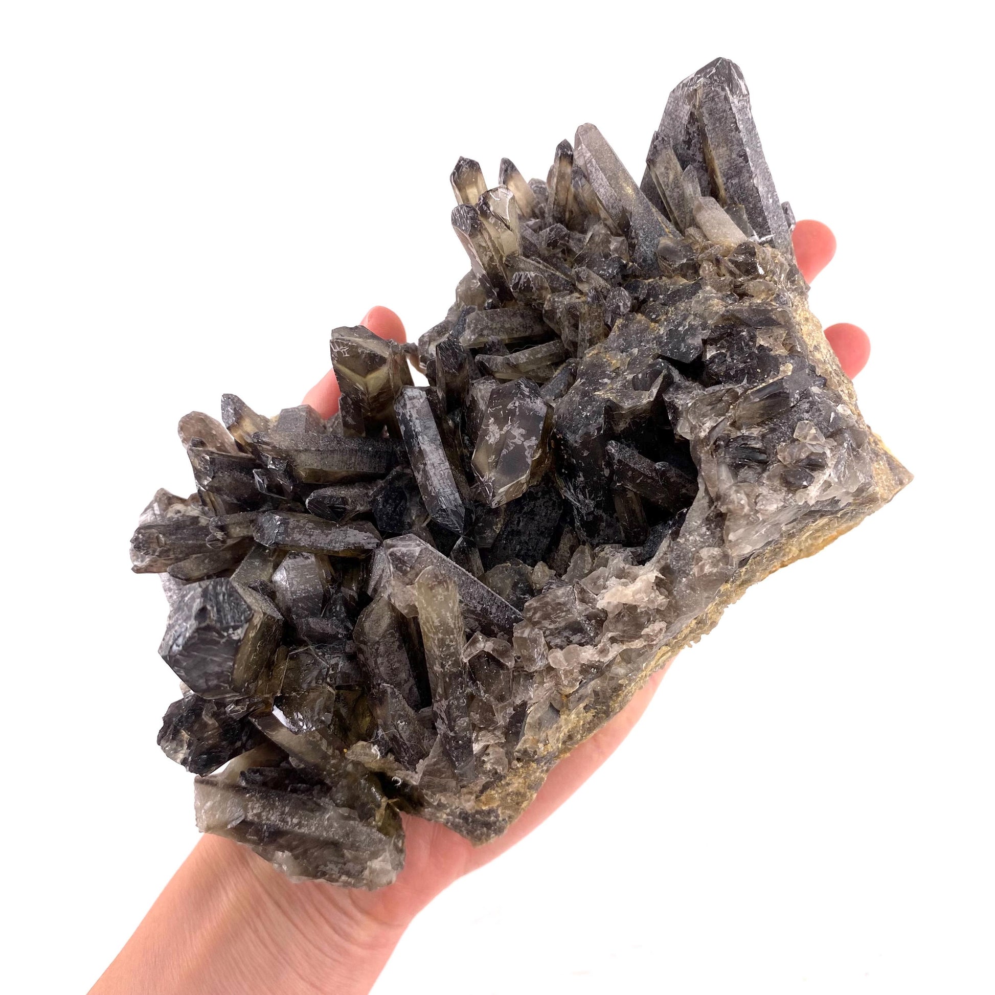 XL Smoky Quartz Cluster, irradiated smoky quartz crystal, raw smoky quartz, smoky quartz point