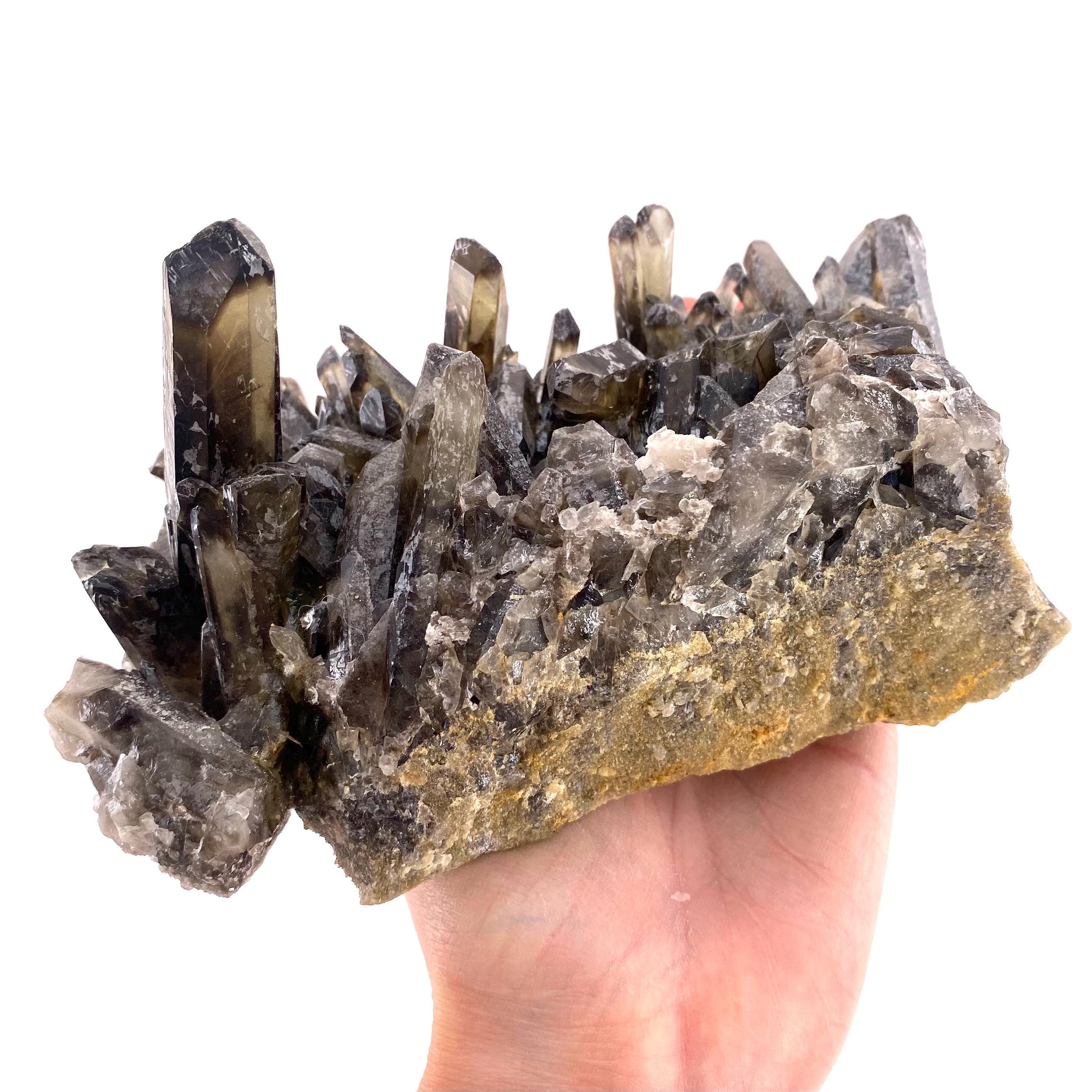 XL Smoky Quartz Cluster, irradiated smoky quartz crystal, raw smoky quartz, smoky quartz point