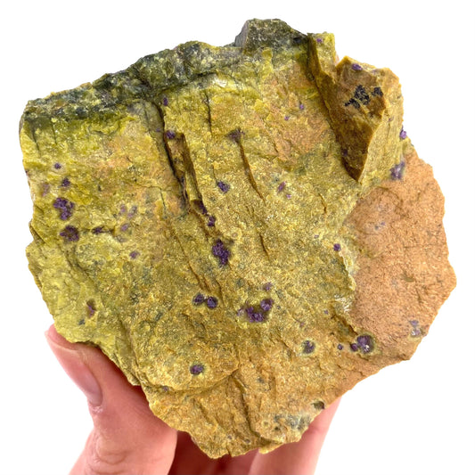 Raw Atlantisite (Tasmania) | stichtite in serpentine, serpentine, purple stichtite, stichtite