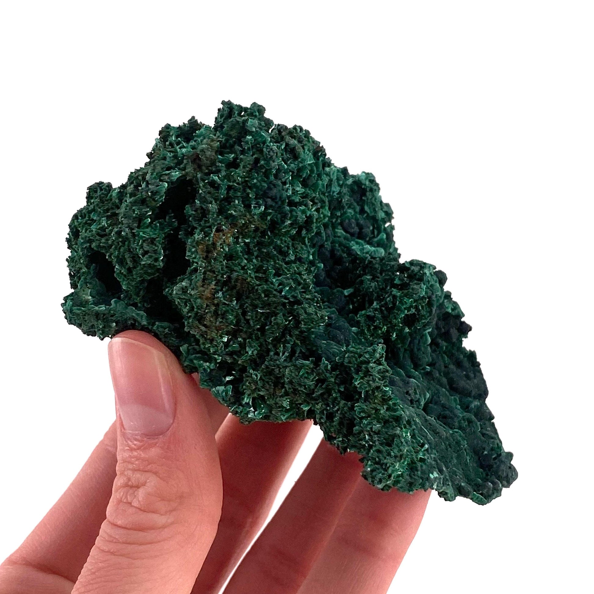 Fibrous Velvet Malachite Specimen (Congo), natural malachite, velvet malachite, malachite crystal