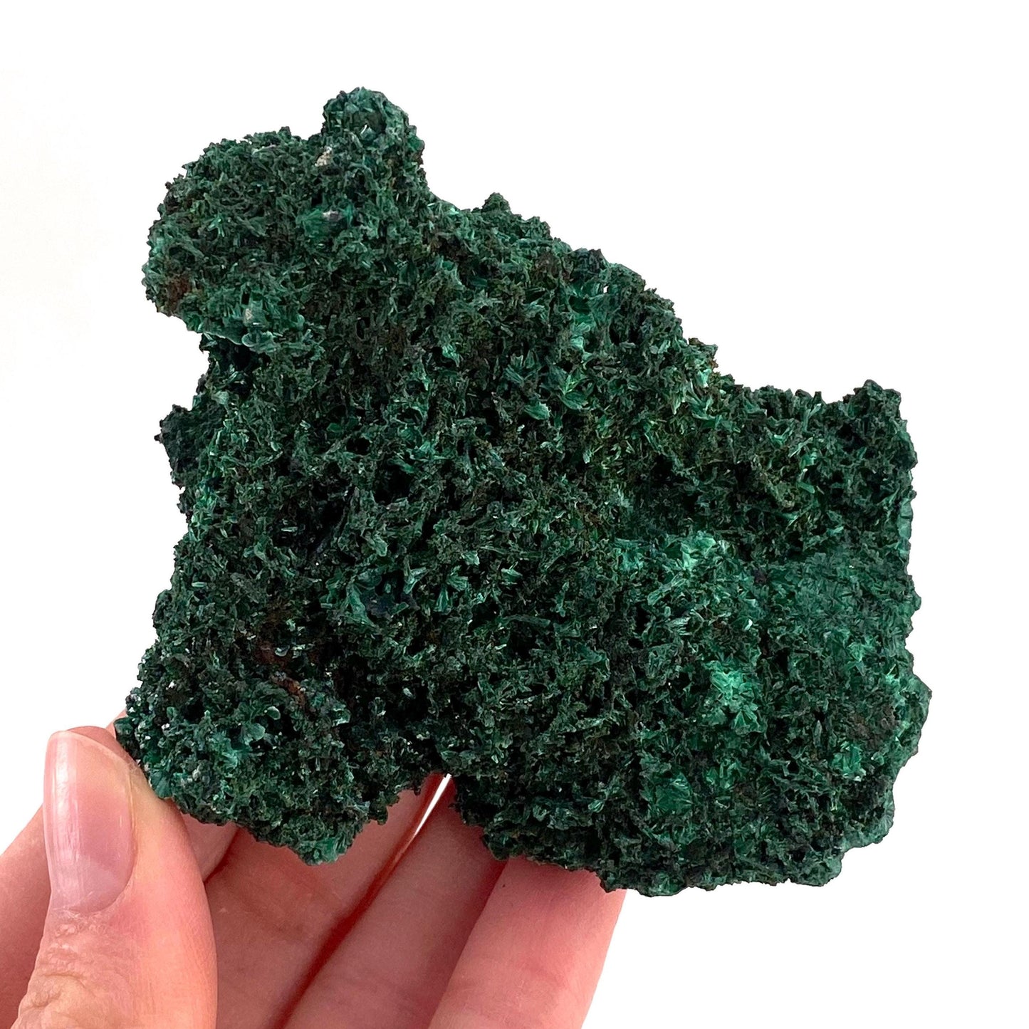 Fibrous Velvet Malachite Specimen (Congo), natural malachite, velvet malachite, malachite crystal