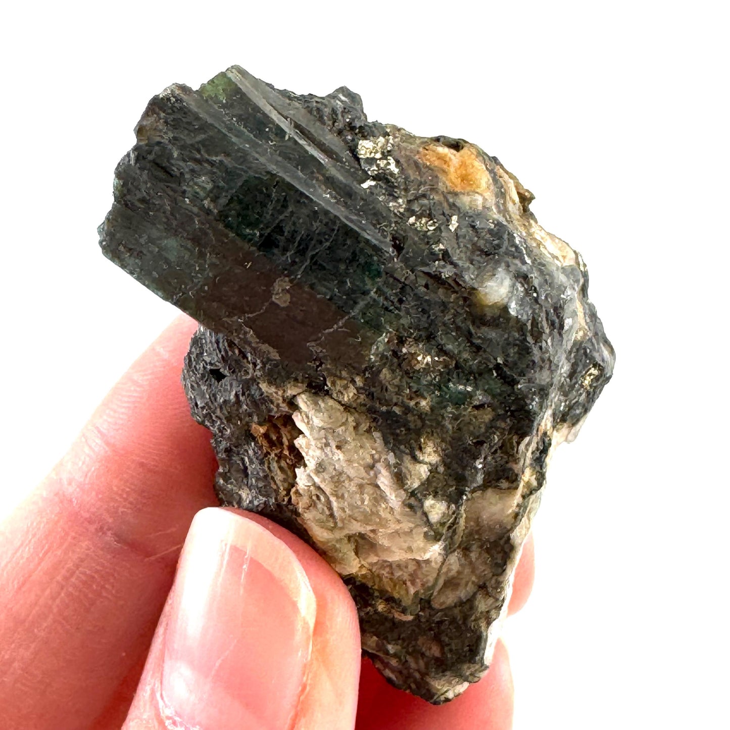 Natural Emerald on Matrix (Pakistan) | beryl var. emerald, green emerald, raw emerald, emerald crystal, mineral specimen
