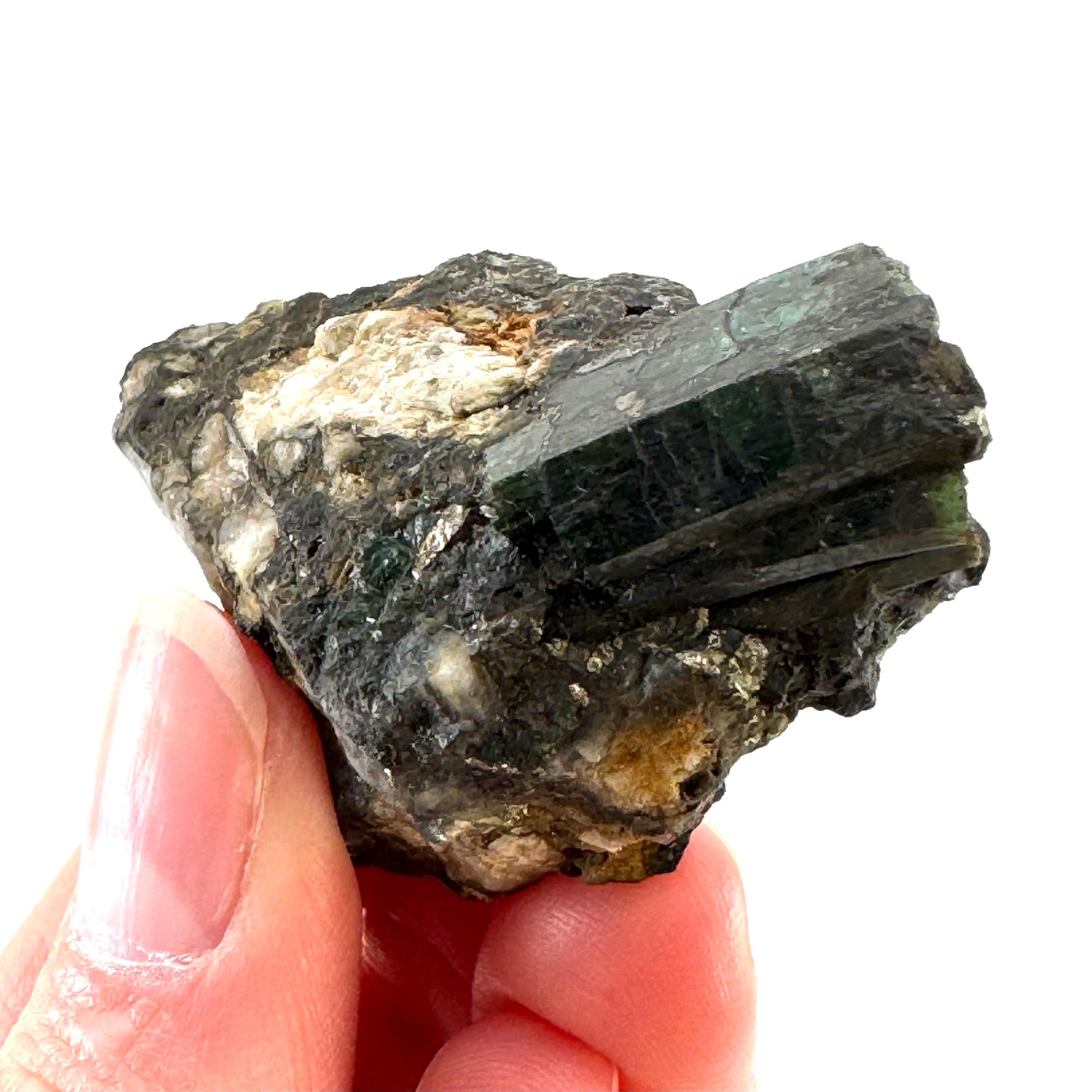 Natural Emerald on Matrix (Pakistan) | beryl var. emerald, green emerald, raw emerald, emerald crystal, mineral specimen