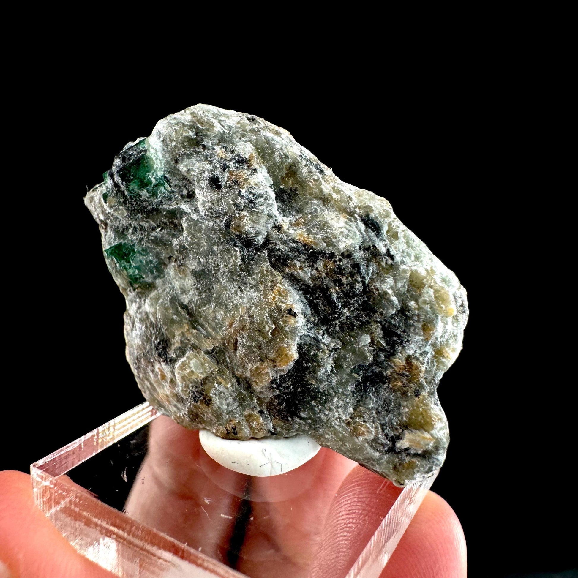 Natural Emerald on Matrix (Pakistan) | beryl var. emerald, green emerald, raw emerald, emerald crystal, mineral specimen