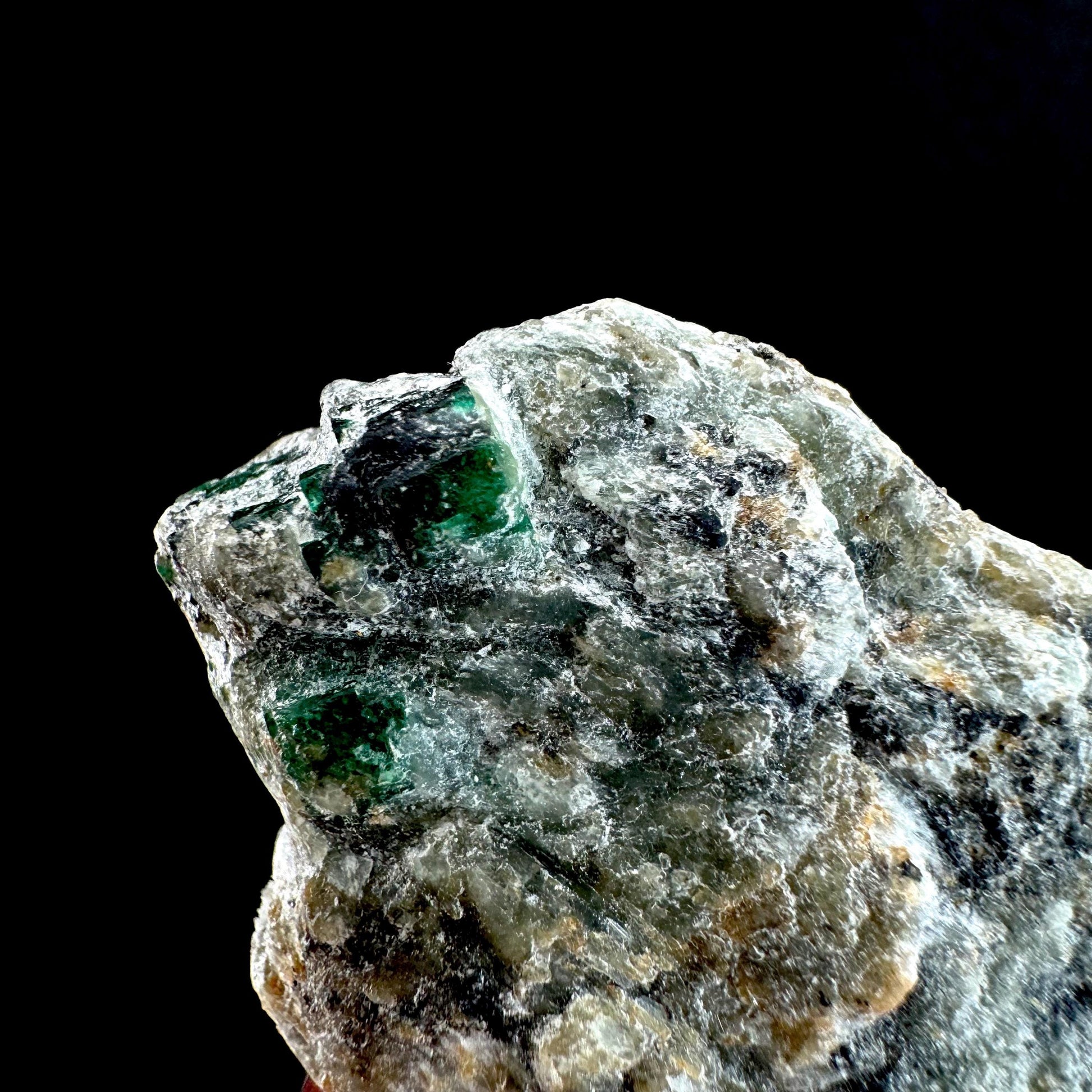 Natural Emerald on Matrix (Pakistan) | beryl var. emerald, green emerald, raw emerald, emerald crystal, mineral specimen