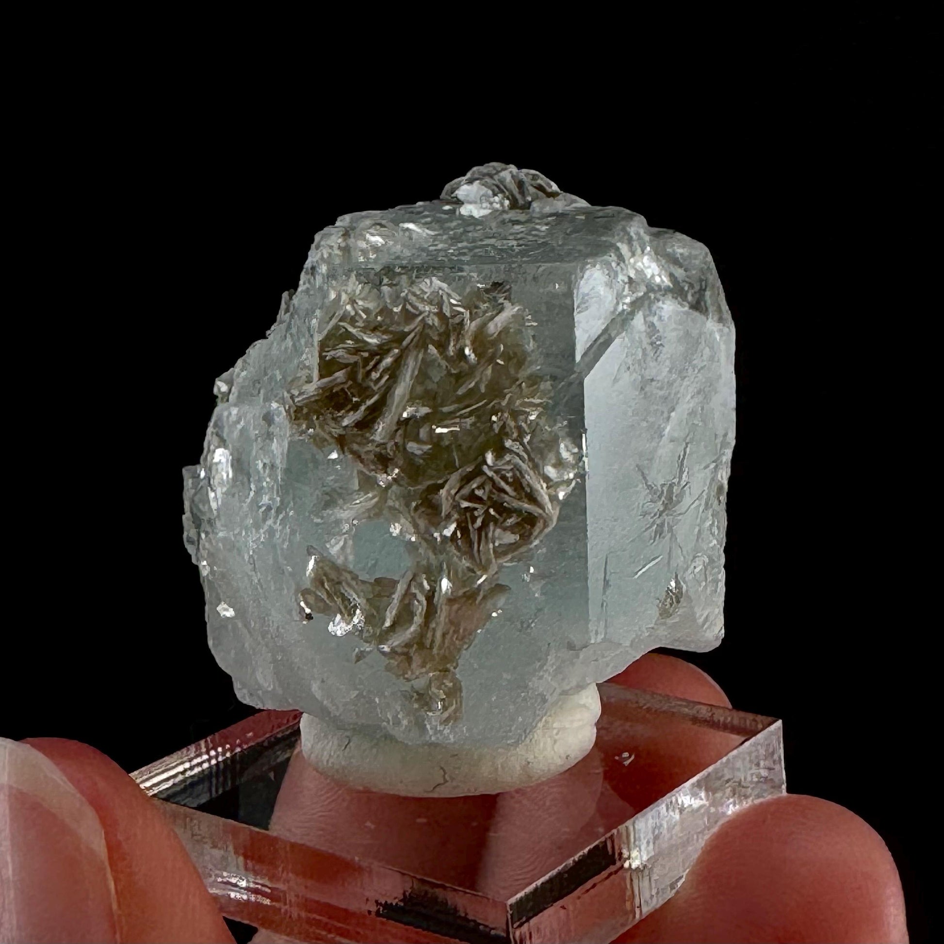 Aquamarine with Muscovite (Pakistan) | terminated Aquamarine, raw Aquamarine, natural Aquamarine crystal, aquamarine specimen