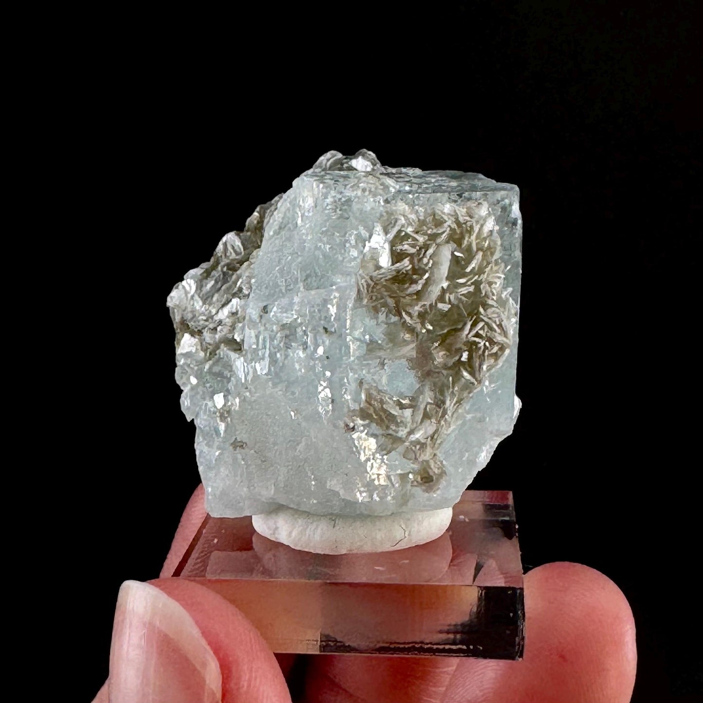Aquamarine with Muscovite (Pakistan) | terminated Aquamarine, raw Aquamarine, natural Aquamarine crystal, aquamarine specimen