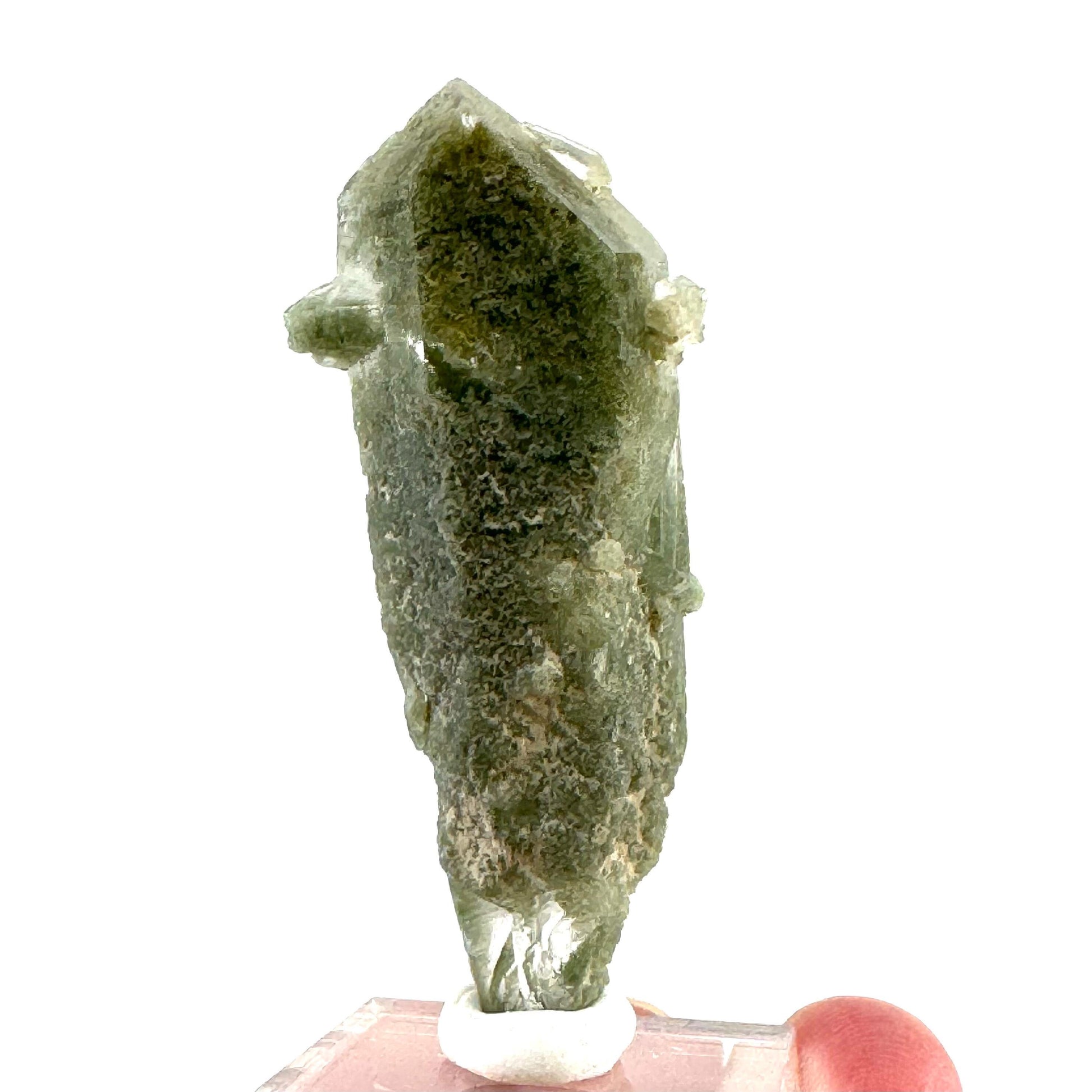 Green phantom quartz cluster (Pakistan) | green phantom quartz, chlorite quartz, green chlorite quartz